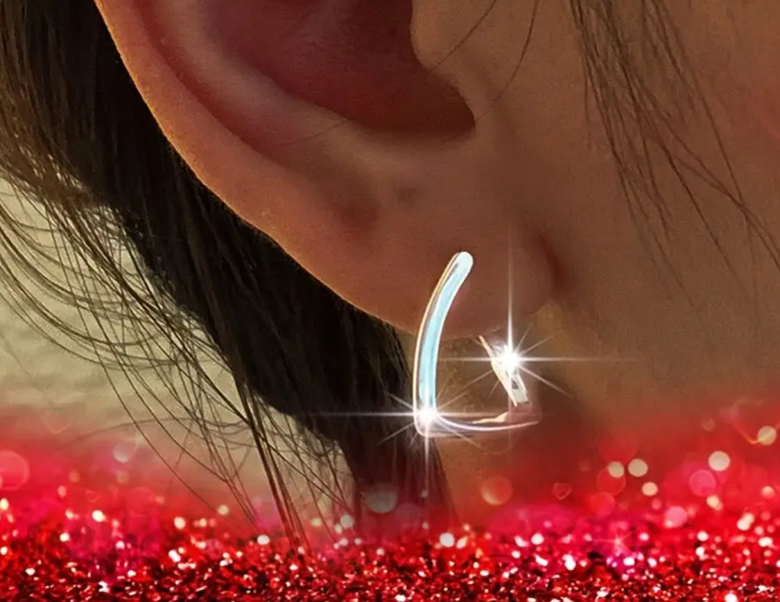 Pendientes de plata esterlina 925, 2 piezas, diseño geométrico, plateado, 1.2g, incluye caja de regalo 🎁 Ideal como presente!