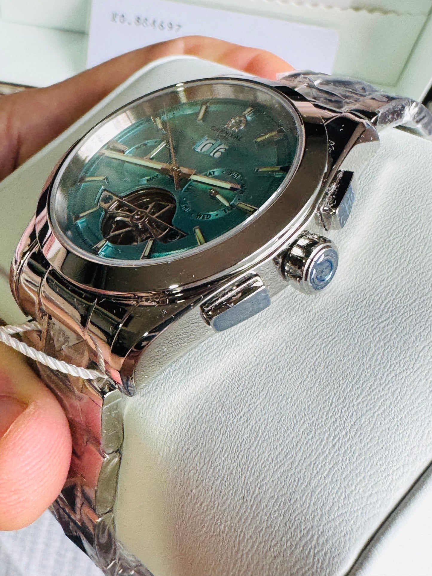 INNOVADOR DISEÑO RELOJ TOURBILLON-AUTOMÁTICO MECÁNICO TUNGSTENO DE LUJO -CRISTAL ZAFIRO-LUMINOSO- ESPECTACULAR BRAZALETE TUNGSTENO DE ALTA CALIDAD!!! MÚLTIPLES COMPLICACIONES-SEMANARIO-MES-FECHADOR-MOVIMIENTO HUECO-DESCARGADOR AUTOMÁTICO DE PRESIÓN- ETC
