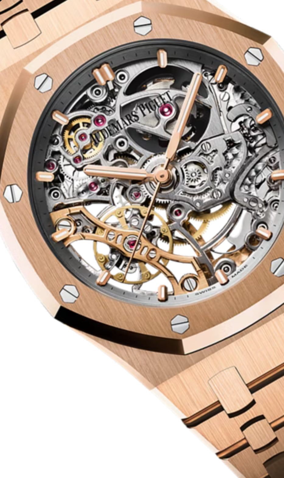 IMPRESIONANTE RELOJ AUTOMÁTICO MECÁNICO AP SKELETON TOURBILLON MÁXIMA CALIDAD 12-A