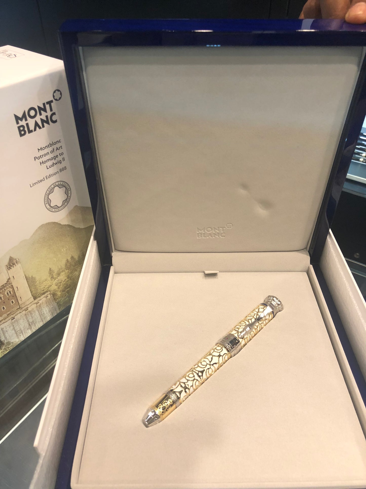 Única en México Pluma Fuente Ludwig II Oro Macizo 18K. Platino Marfil dé Mamut una Verdadera Obra de Arte Completamente Nueva y sin Entintar