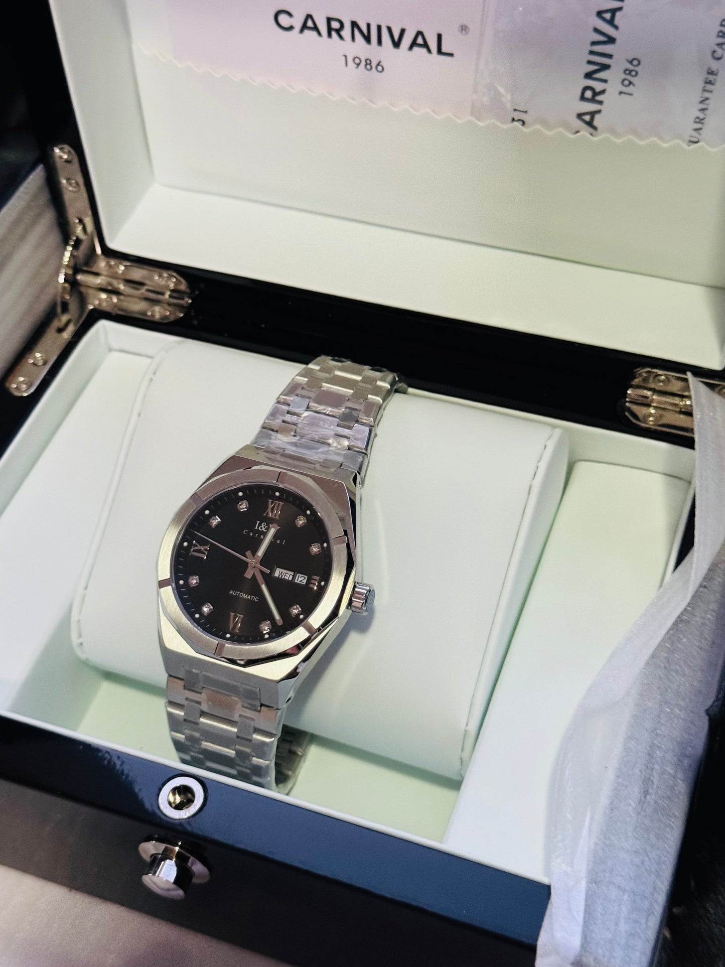 IMPRESIONANTE RELOJ AUTOMÁTICO MECÁNICO I & W CARNIVAL 💯% ORIGINAL