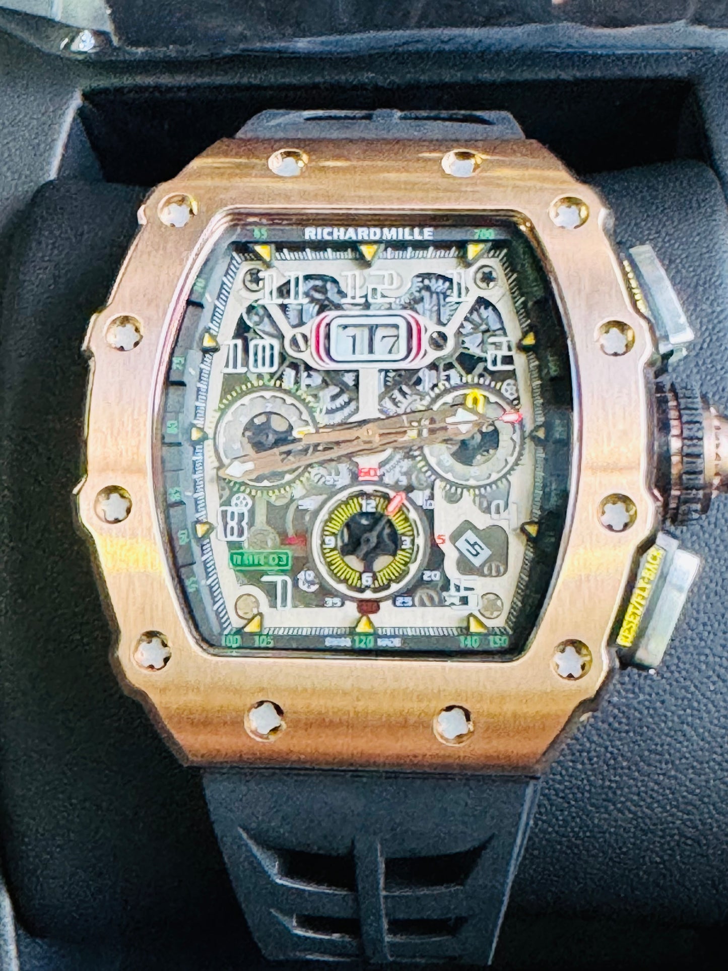 IMPRESIONANTE RELOJ RICHARD MILLE!!! AUTOMÁTICO MECÁNICO-68 JOYAS💎-FECHADOR-LUMINOSO-MULTIFUNCIONAL-ETC! ETC ETC!!!