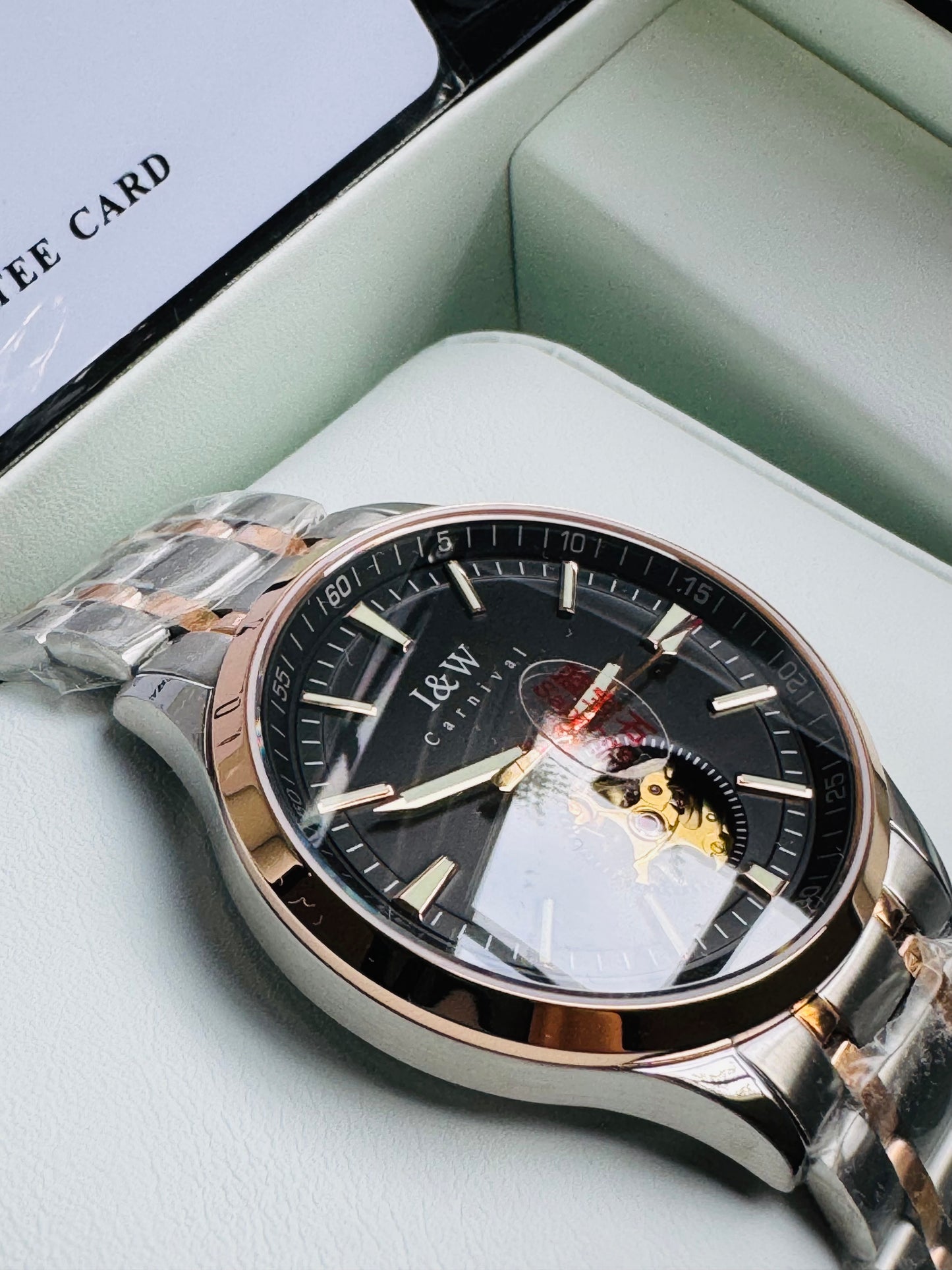 HERMOSO Y ELEGANTE RELOJ AUTOMÁTICO MECÁNICO CRISTAL ZAFIRO LUMINOSO 💯% ORIGINAL