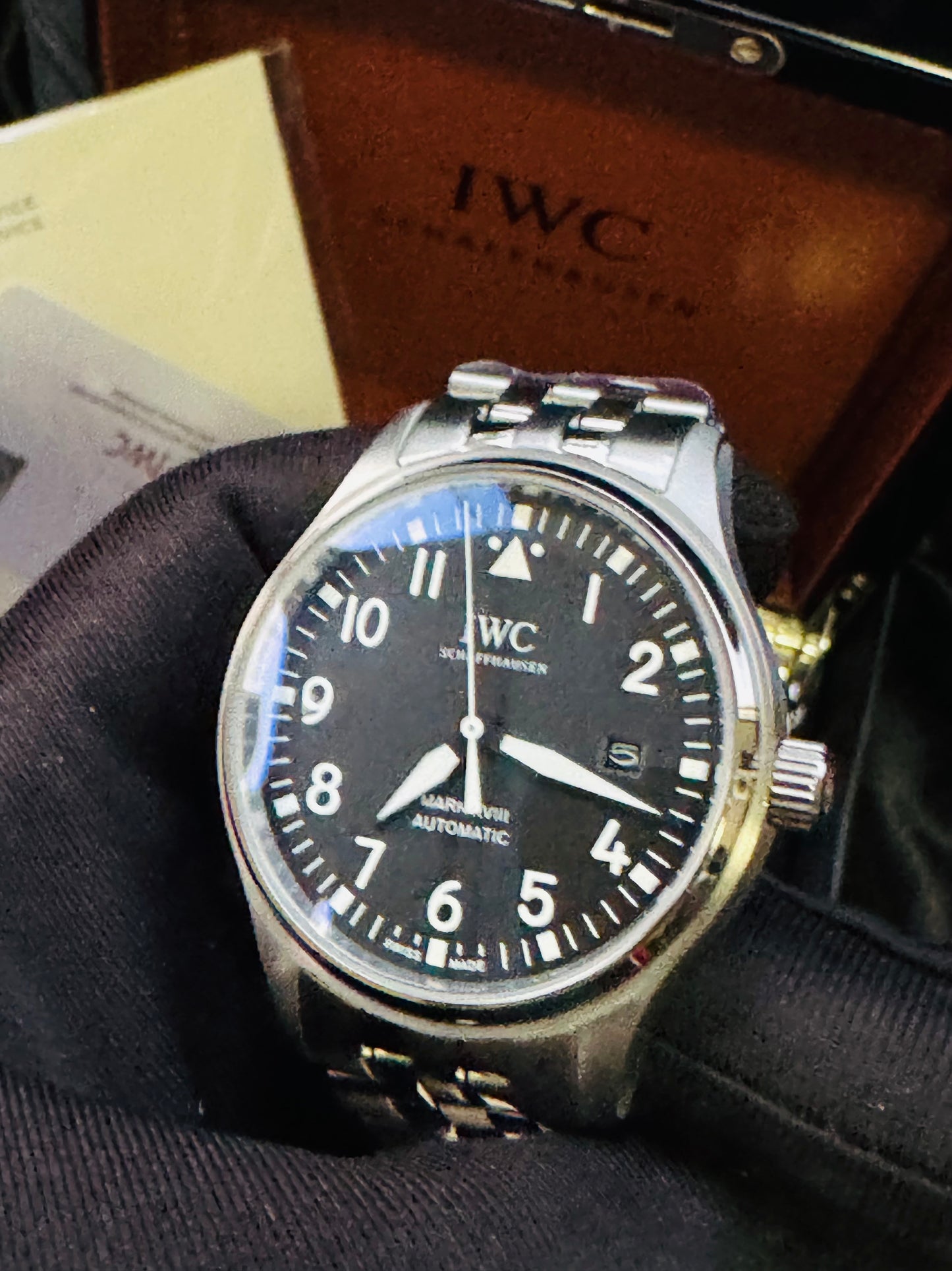 ELEGANTE Y EXCLUSIVO RELOJ AUTOMÁTICO IWC PILOTS WATCH