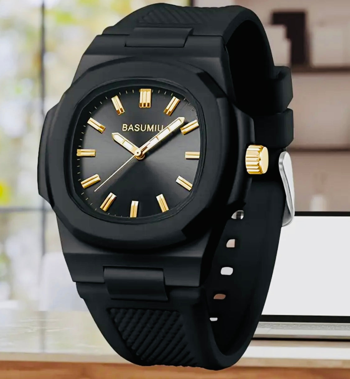 Relojes de Gel de Sílice y Policarbonato Movimiento de Cuarzo Disponible en Negro y Blanco- Ideales para Regalo 🎁