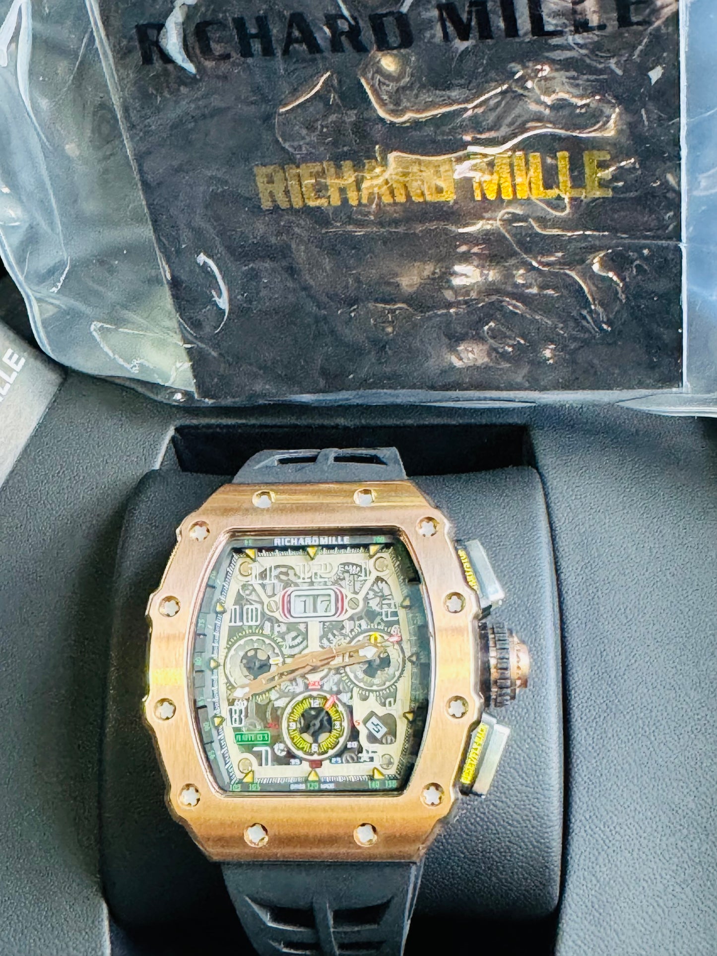 IMPRESIONANTE RELOJ RICHARD MILLE!!! AUTOMÁTICO MECÁNICO-68 JOYAS💎-FECHADOR-LUMINOSO-MULTIFUNCIONAL-ETC! ETC ETC!!!