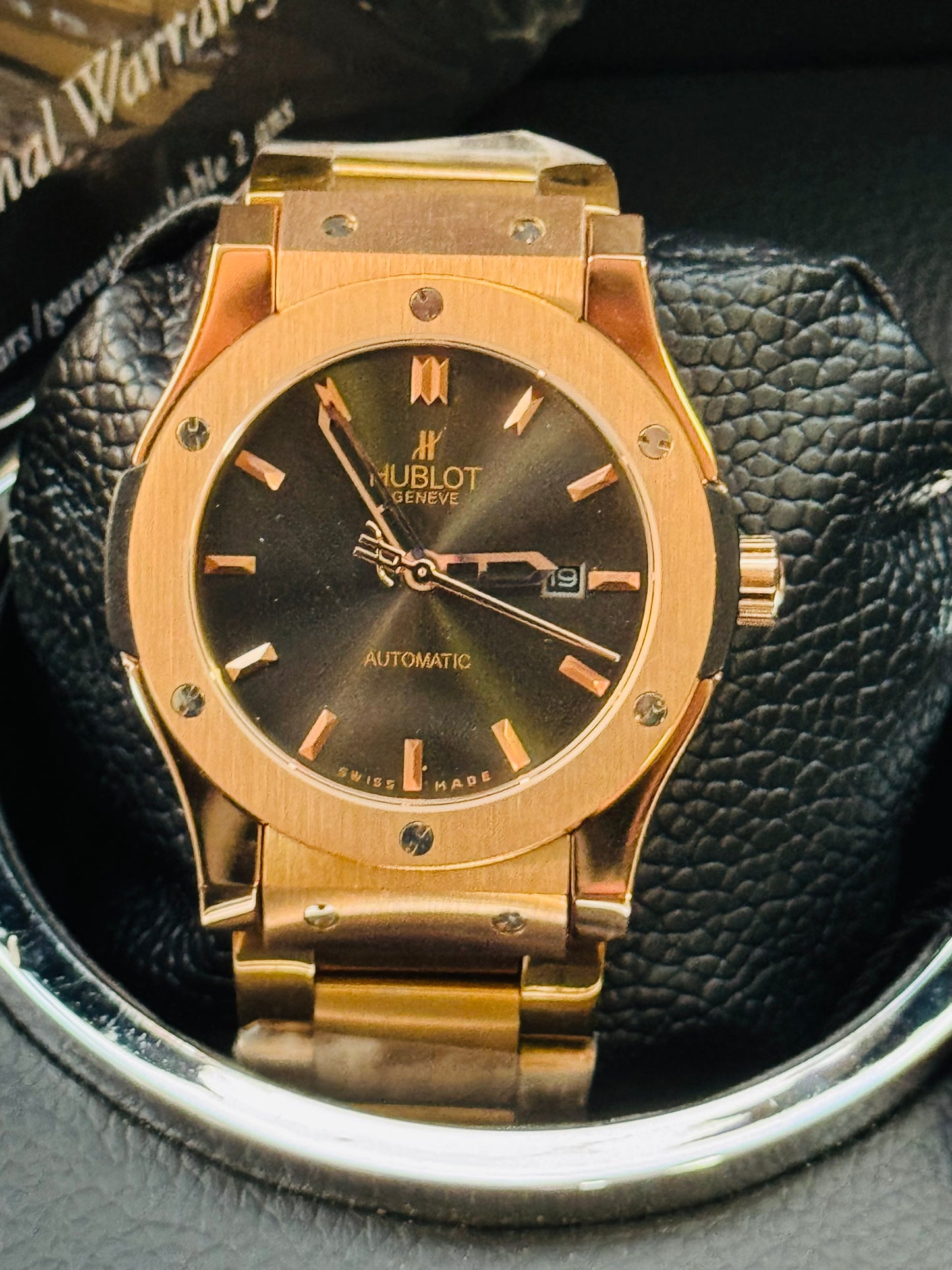 HERMOSO RELOJ HUBLOT AUTOMÁTICO MECÁNICO GRAN PRESENCIA