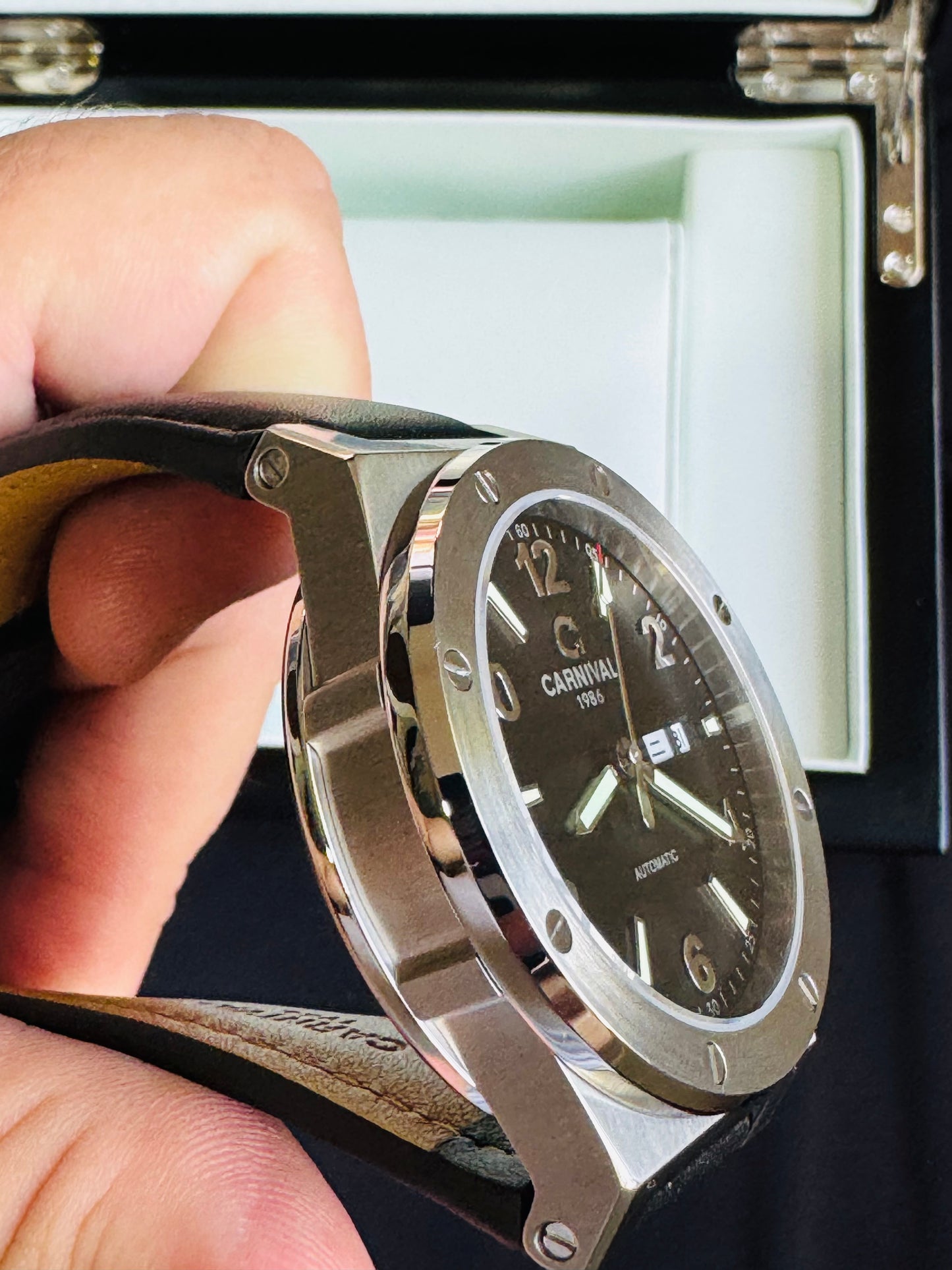 IMPECABLE RELOJ AUTOMÁTICO MECÁNICO DE GRAN CALIDAD MOVIMIENTO JAPONÉS MIYOTA-21 JOYAS- CRISTAL ZAFIRO-FECHADOR-SEMANARIO-A PRUEBA DE AGUA 30 MT. 💯% ORIGINAL