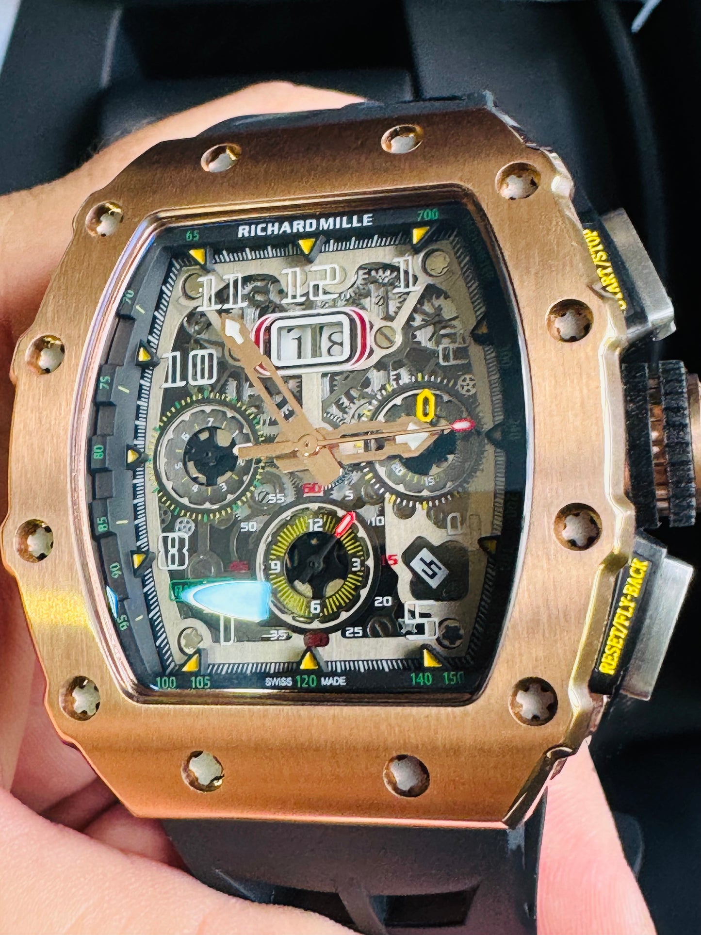 IMPRESIONANTE RELOJ RICHARD MILLE!!! AUTOMÁTICO MECÁNICO-68 JOYAS💎-FECHADOR-LUMINOSO-MULTIFUNCIONAL-ETC! ETC ETC!!!