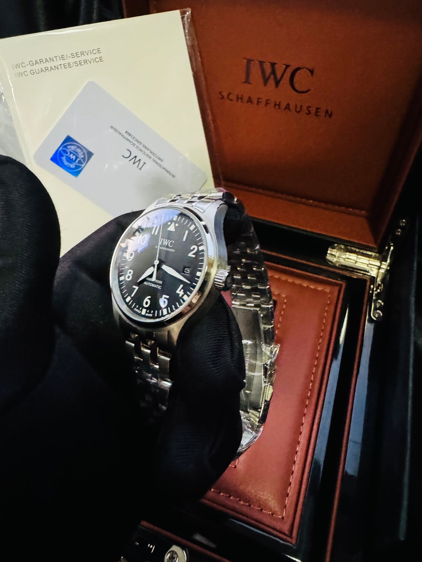 ELEGANTE Y EXCLUSIVO RELOJ AUTOMÁTICO IWC PILOTS WATCH