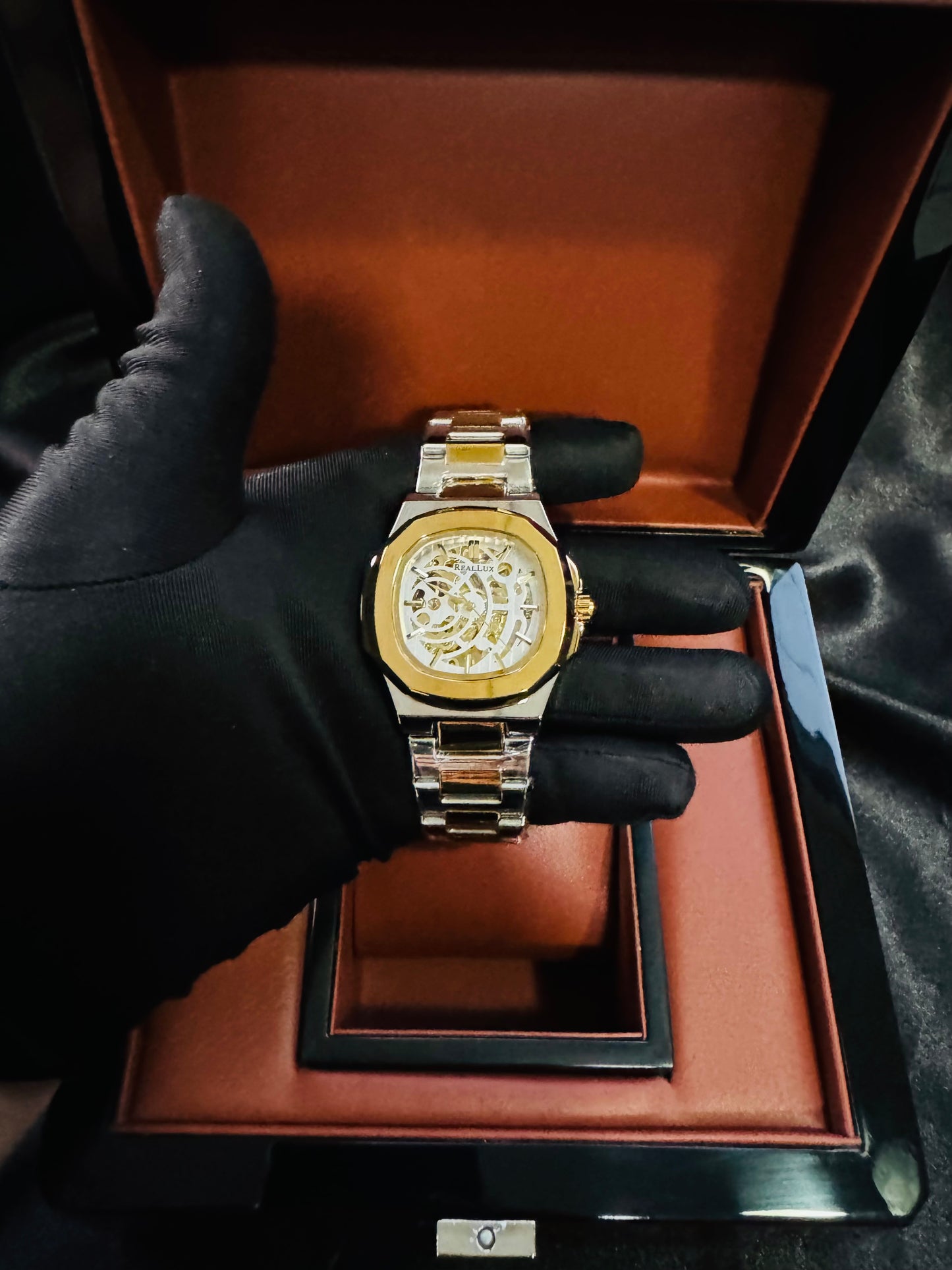 Impresionante Reloj Mecánico Automático Skeleton Excelente Calidad en Diseño y Acabados