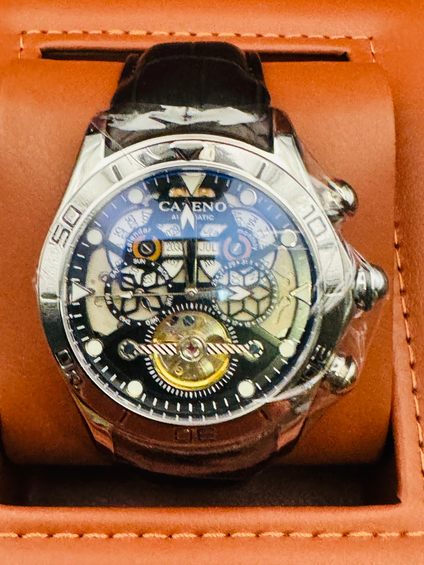 IMPRESIONANTE GRANDE Y PESADO RELOJ AUTOMÁTICO MECÁNICO SKELETON TOURBILLON 💯% ORIGINAL MÚLTIPLES COMPLICACIONES FUNCIONALES! GRAN CALIDAD A UN SÚPER PRECIO!