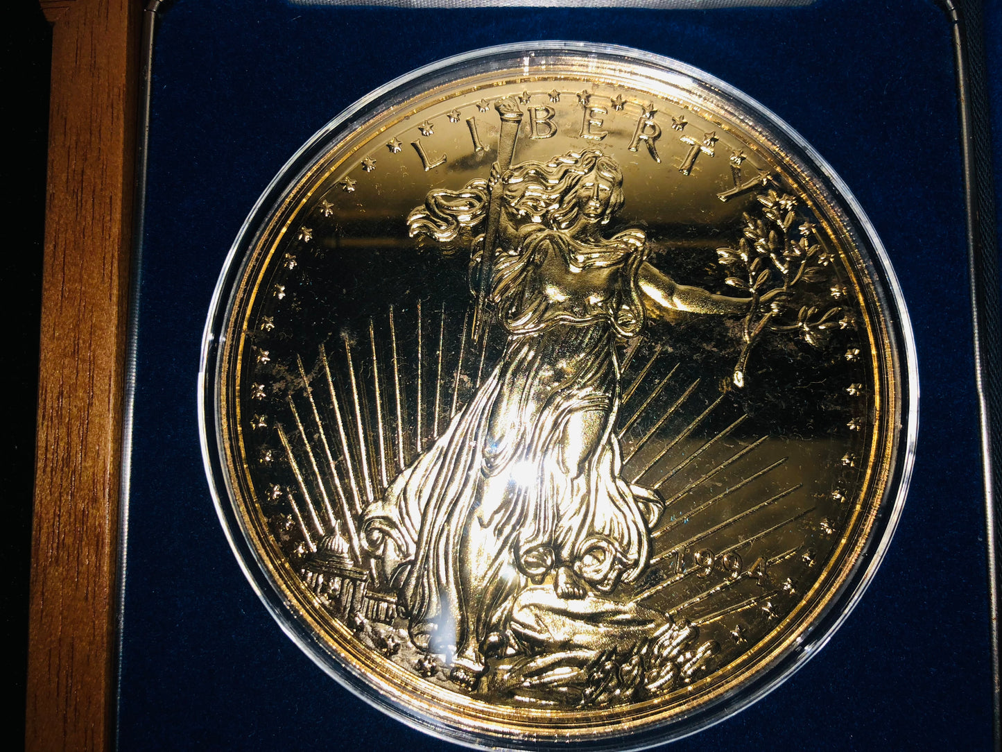 Hermosa Moneda de plata .999 grande de Half Pound = 8 Onzas 1994 Alto Valor Numismático