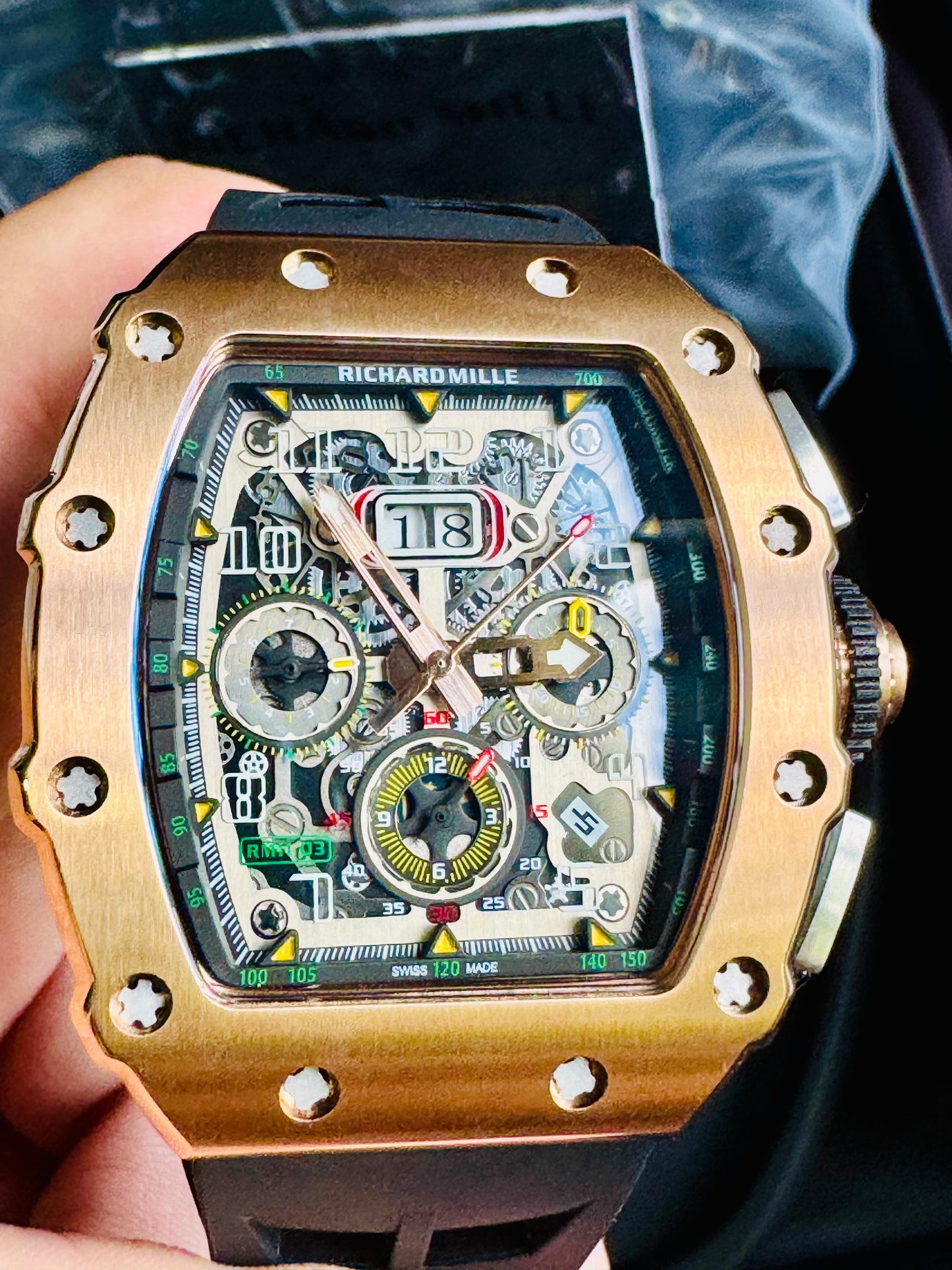 IMPRESIONANTE RELOJ RICHARD MILLE!!! AUTOMÁTICO MECÁNICO-68 JOYAS💎-FECHADOR-LUMINOSO-MULTIFUNCIONAL-ETC! ETC ETC!!!