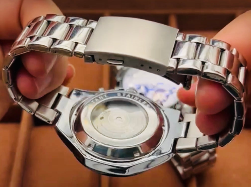 Espectácular Diseño Reloj Mecánico Automático Tourbillon! Elegante y Estiloso con Movimiento de Tourbillon - Diseño Hueco Elegante, Correa de Acero Inoxidable! Gran Calidad en sus Materiales y Diseño! 💯% Original