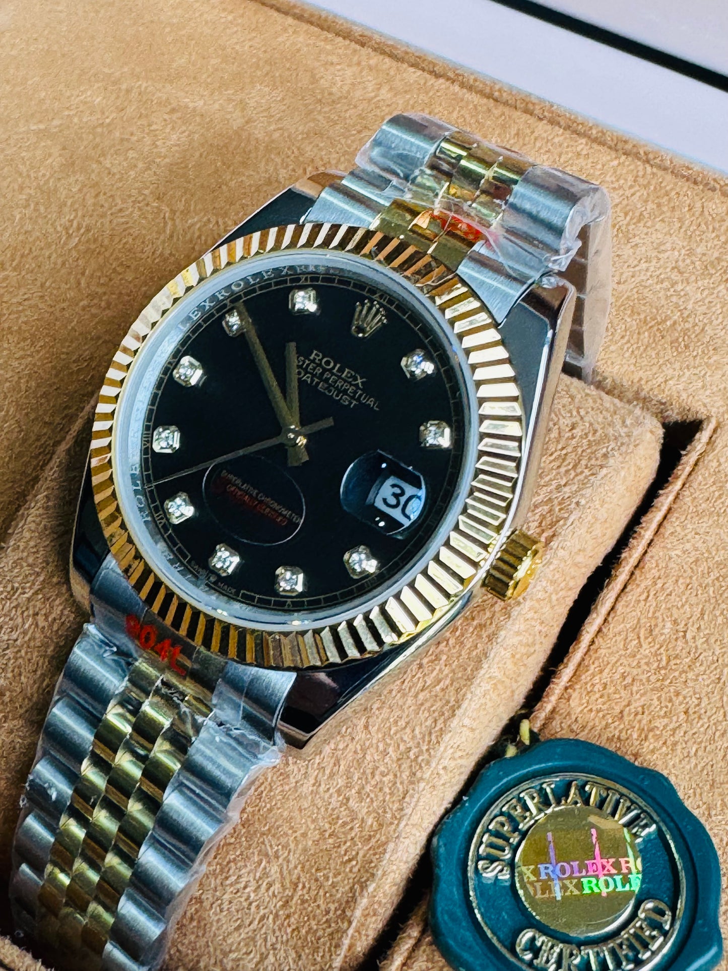 ATEMPORAL Y ELEGANTE OYSTER PERPETUAL DATE JUST AUTOMÁTICO CRYSTAL ZAFIRO DIAMANTES 💎 ETC!