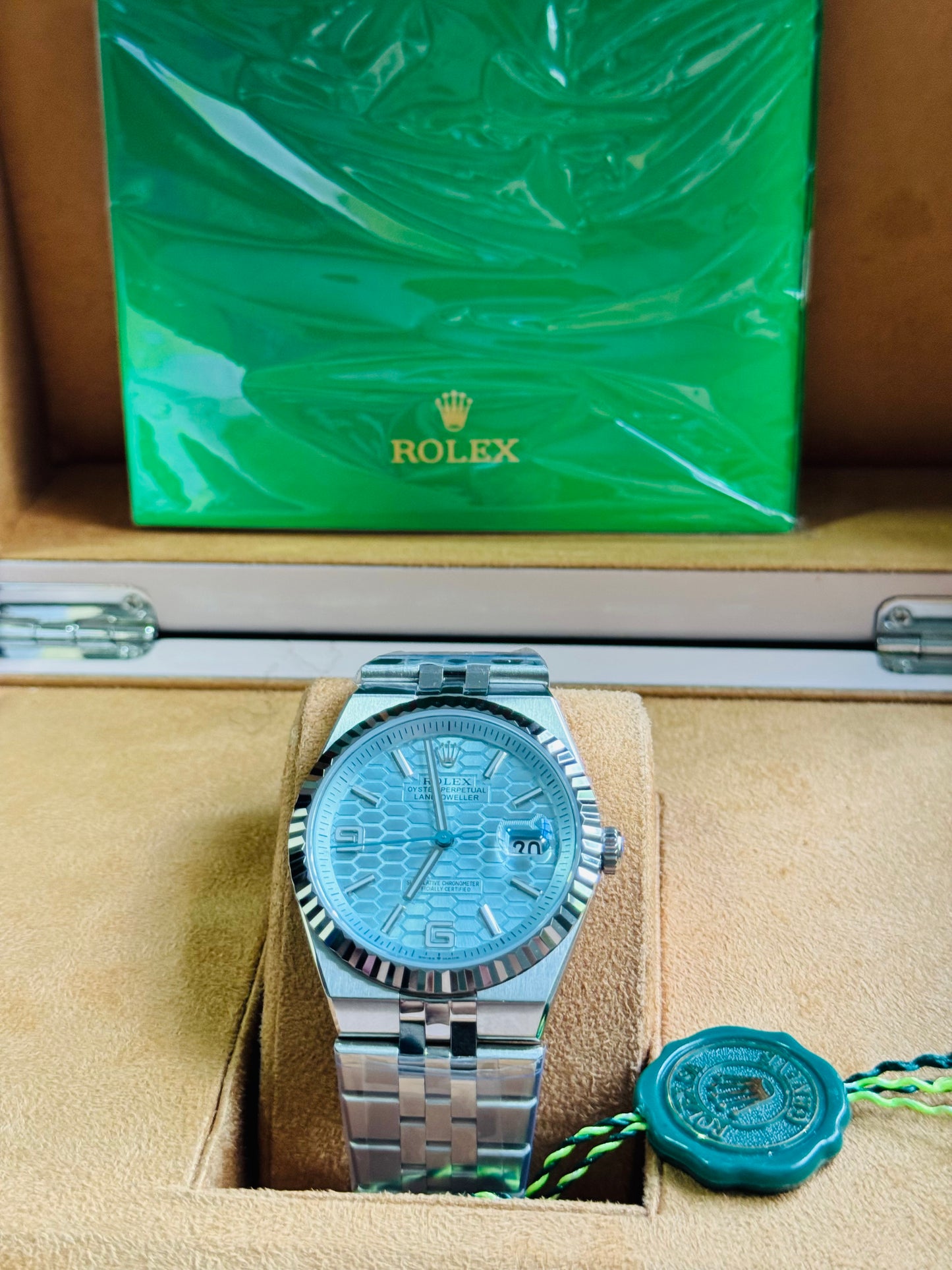 ULTIMO DISEÑO 2025 HERMOSO ROLEX OYSTER PERPETUAL LAND-DWELLER AUTOMÁTICO MECÁNICO-FECHADOR-CHRONOMETER-34 JOYAS 💎-CRISTAL ZAFIRO- MÁXIMO LUJO! NUEVO ESPECTACULAR DISEÑO 2025