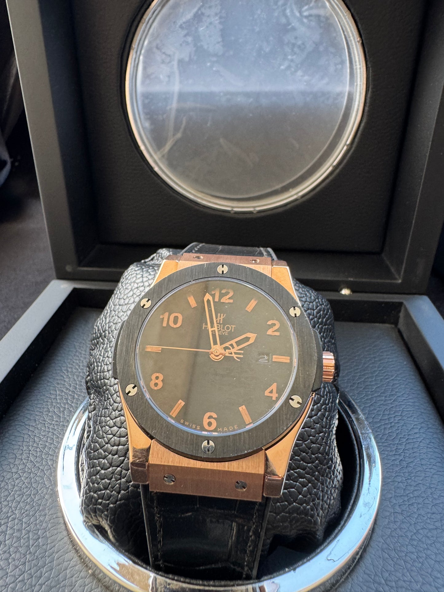 ELEGANTE Y SOFISTICADO DISEÑO RELOJ AUTOMÁTICO MECÁNICO HUBLOT EDICIÓN ESPECIAL CLÁSSIC FUSION!