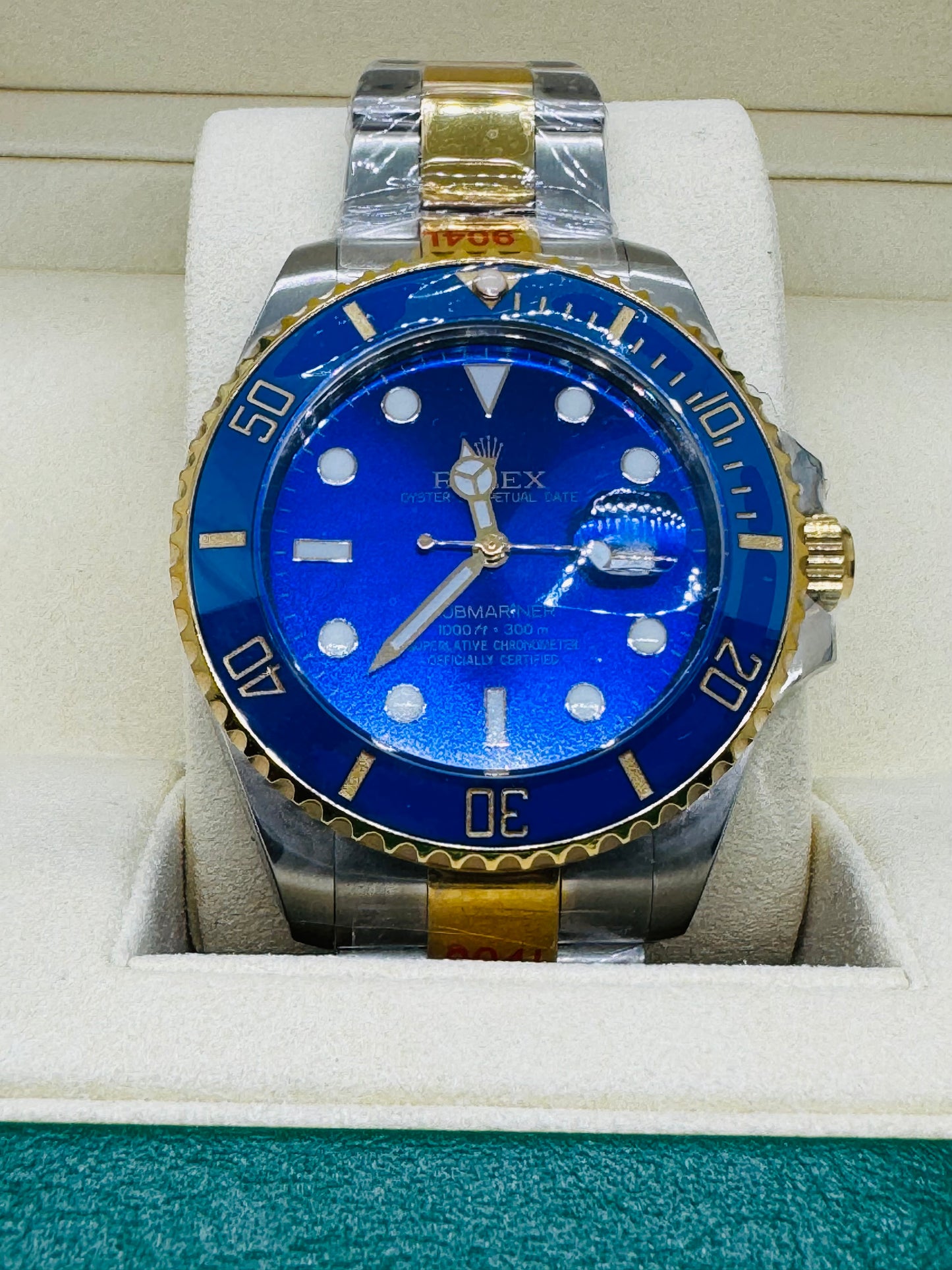 HERMOSO RELOJ AUTOMÁTICO MECÁNICO SUBMARINER OYSTER PERPETUAL DATE! BLUEASY! ;) MUY DESEADO MODELO! LUMINOSO-FECHADOR-ETCÉTERA