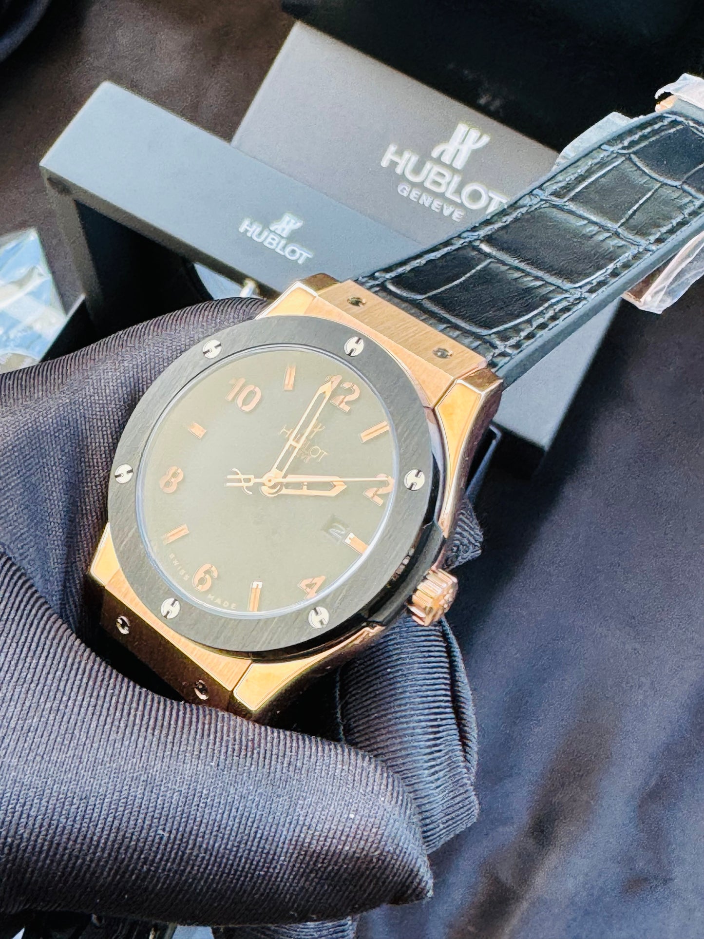 ELEGANTE Y SOFISTICADO DISEÑO RELOJ AUTOMÁTICO MECÁNICO HUBLOT EDICIÓN ESPECIAL CLÁSSIC FUSION!
