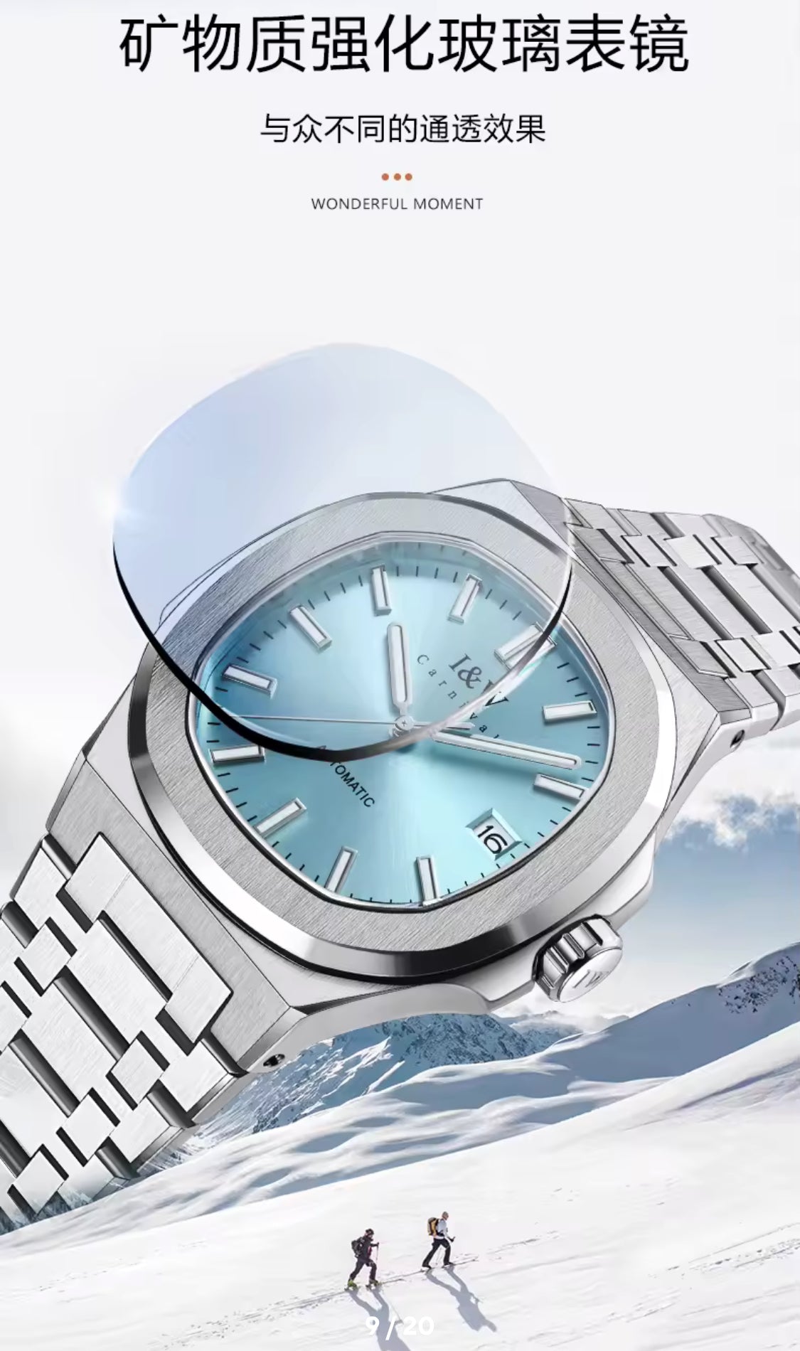 ELEGANTE RELOJ MECÁNICO AUTOMÁTICO DE GRAN CALIDAD I & W CARNIVAL 💯% ORIGINAL