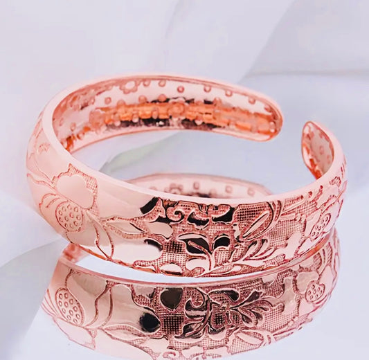 Hermoso Brazalete de Cobre ROSADO Alta Calidad Unitalla- Unisex - Hipoalergenico! Ajustable Perfecto para Regalo 🎁
