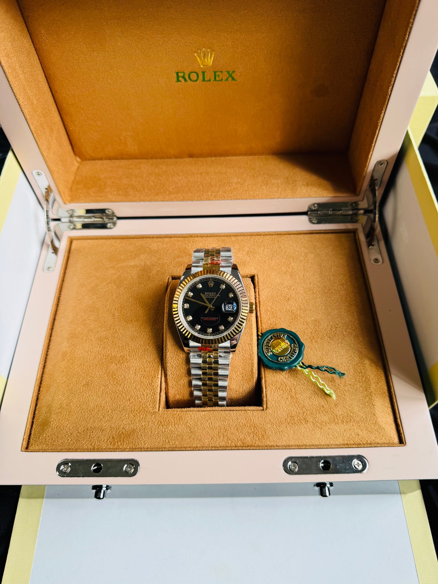 ATEMPORAL Y ELEGANTE OYSTER PERPETUAL DATE JUST AUTOMÁTICO CRYSTAL ZAFIRO DIAMANTES 💎 ETC!