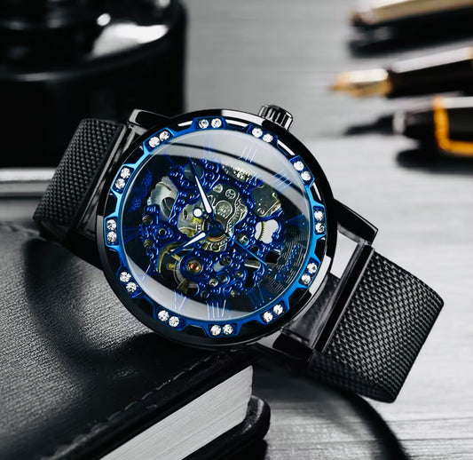 Reloj Automático Mecánico Skeleton Movimiento de Excelente Calidad y Diseño! 💯% Original - Azul 

información por WhatsApp 99 81 92 84 65
Nota: No se hacen Envíos 🚚 
Ventas solo en Cancún 
Nuestro Lema: No somos Números!
Atencion: Personalizada