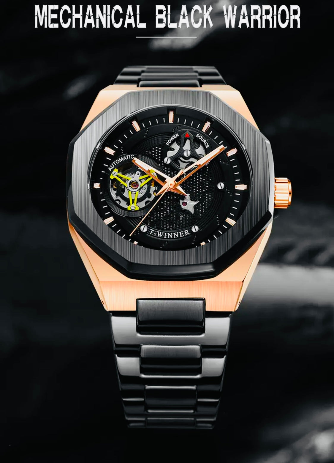 Elegante Reloj Automático Mecanico Skeleton 💯% Original Acero Inoxidable Excelentes Acabados y Gran Calidad