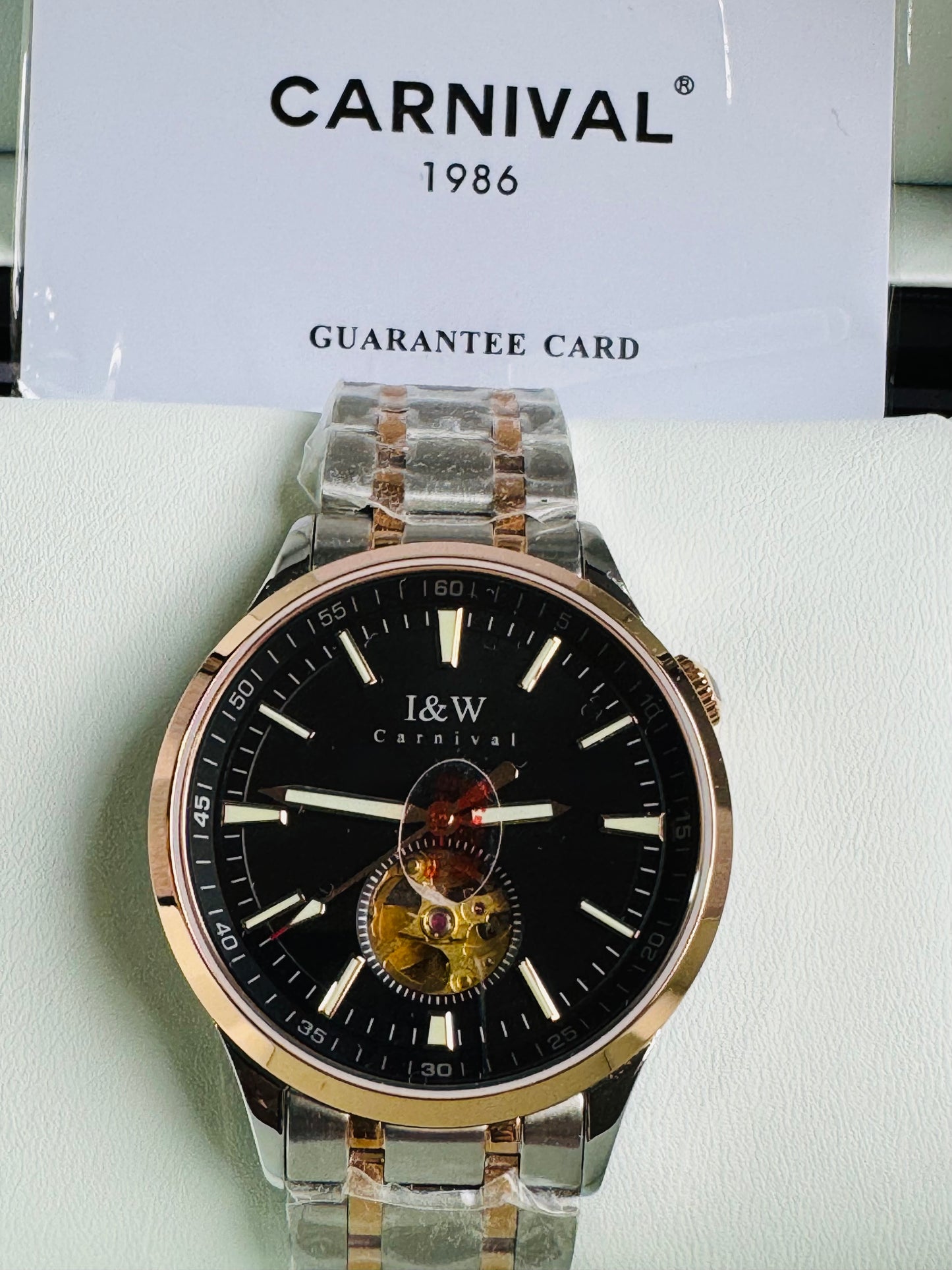 HERMOSO Y ELEGANTE RELOJ AUTOMÁTICO MECÁNICO CRISTAL ZAFIRO LUMINOSO 💯% ORIGINAL