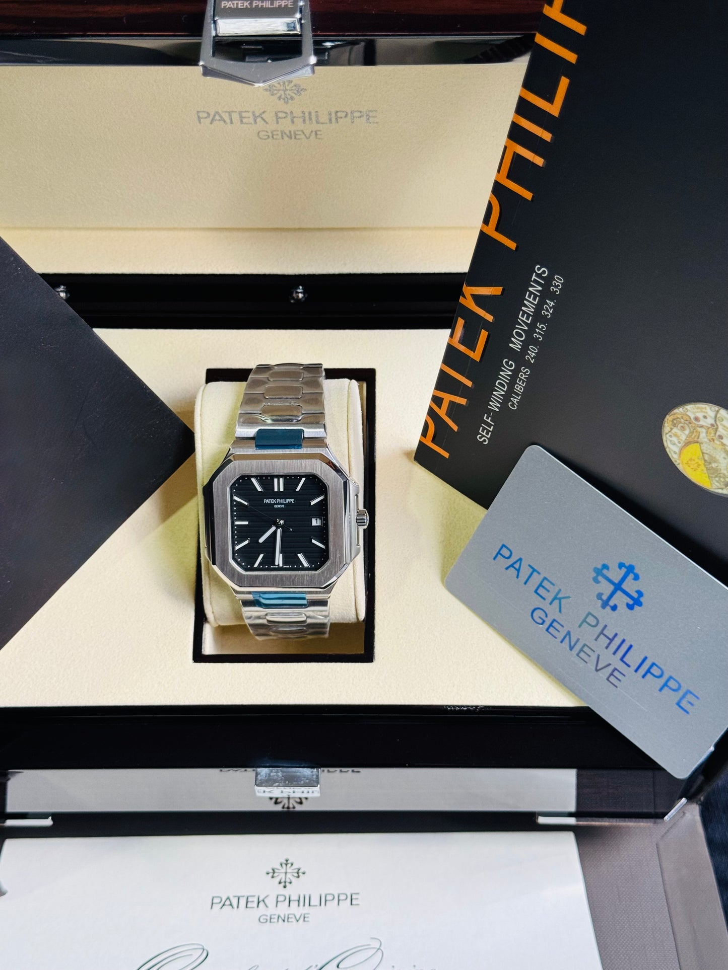 EXCLUSIVO RELOJ PATEK PHILIPPE AUTOMÁTICO- FECHADOR- JOYAS 💎- CRISTAL ZAFIRO- LUMINOSO- ÚLTIMO Y MÁS NUEVO DISEÑO!!!
