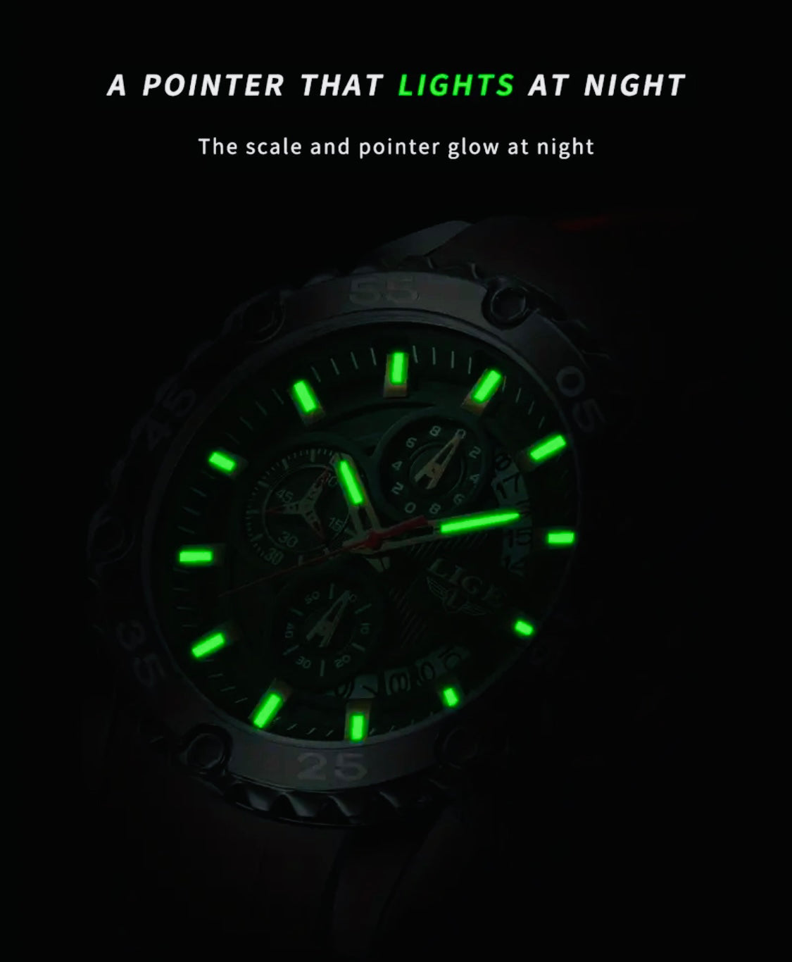 Espectacular Diseño Reloj Multifuncional Movimiento de Cuarzo-Gran Calidad de Acabados 

Ideal para Toda Ocasión 💯% Original