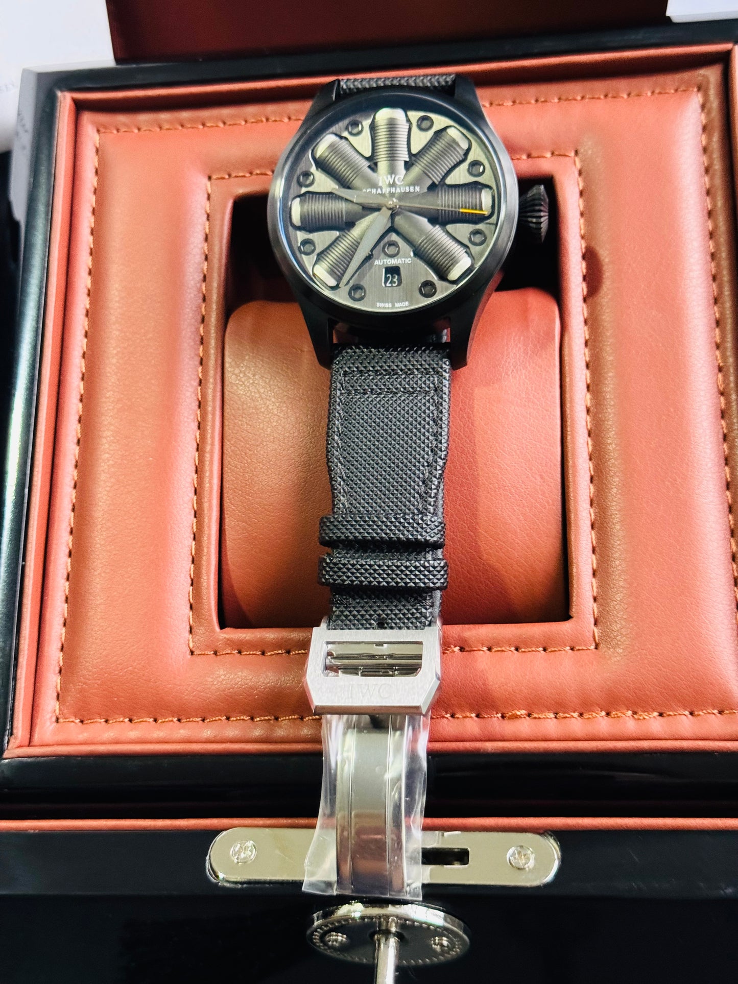 IMPRESIONANTE RELOJ MECÁNICO AUTOMÁTICO TOP GUN IWC UNITED STATE NAVY- FIGTHER SCHOOL!!! GRAN CALIDAD