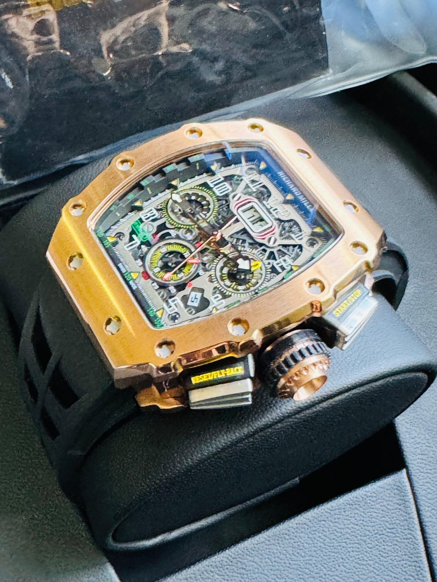 IMPRESIONANTE RELOJ RICHARD MILLE!!! AUTOMÁTICO MECÁNICO-68 JOYAS💎-FECHADOR-LUMINOSO-MULTIFUNCIONAL-ETC! ETC ETC!!!