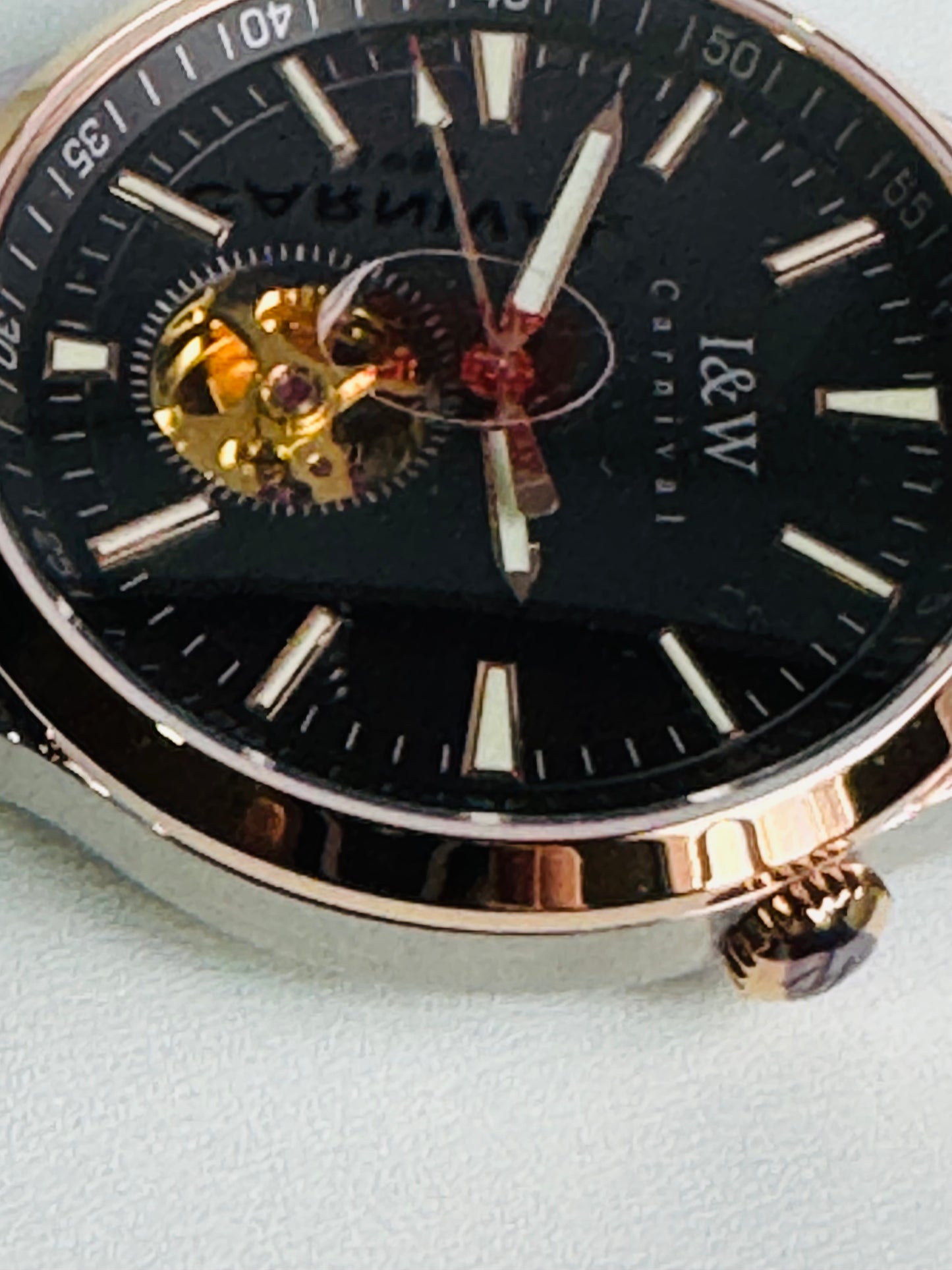 HERMOSO Y ELEGANTE RELOJ AUTOMÁTICO MECÁNICO CRISTAL ZAFIRO LUMINOSO 💯% ORIGINAL