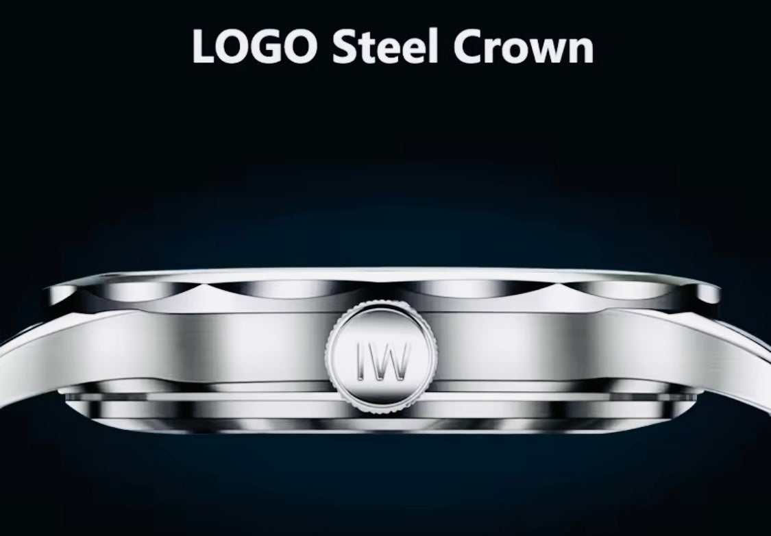 IMPRESIONANTE RELOJ AUTOMÁTICO MECÁNICO I&W - TUNGSTENO-24 JOYAS 💎-FECHADOR-CRYSTAL ZAFIRO-MOVIMIENTO SUIZO- 💯% ORIGINAL