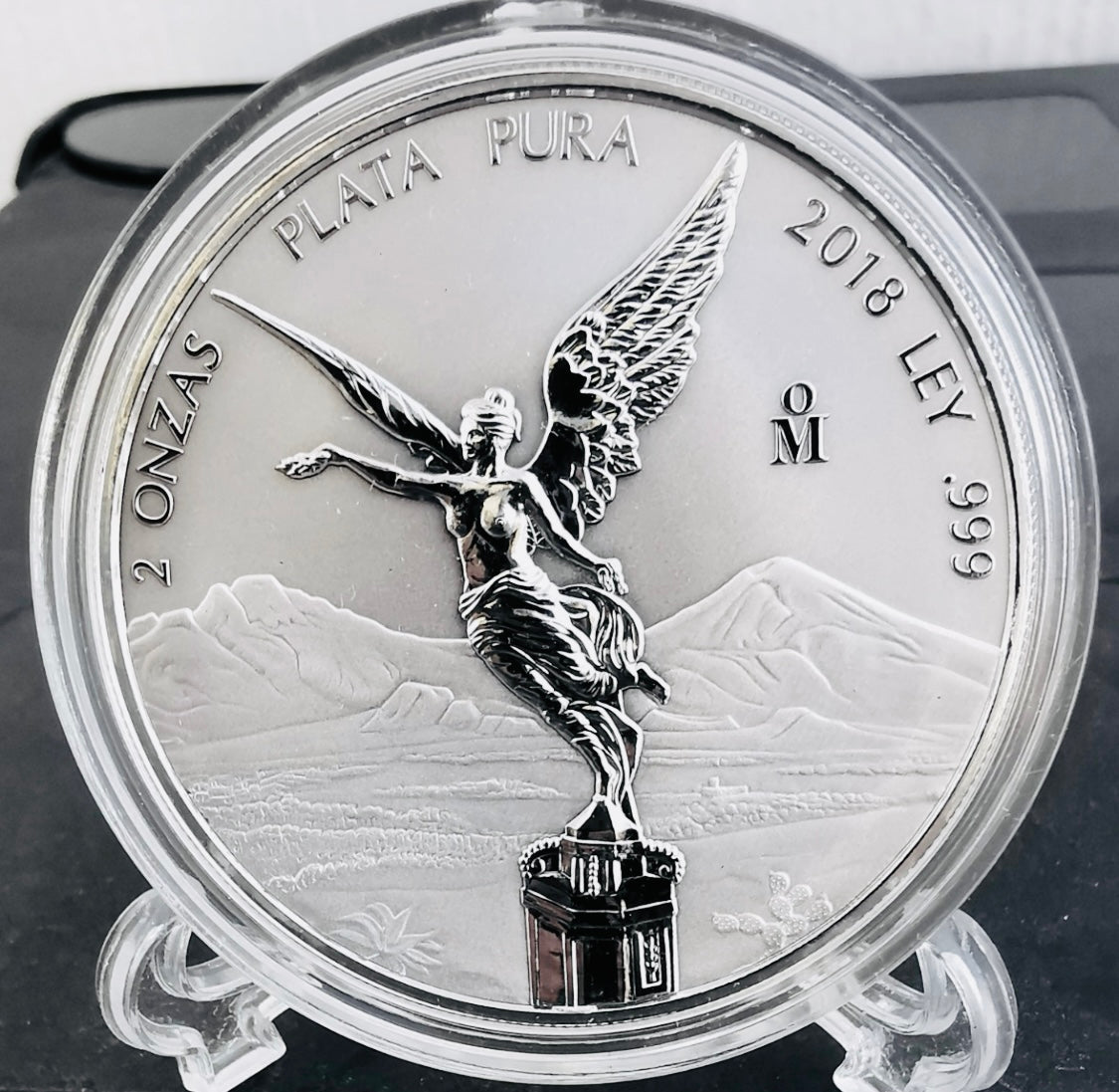Hermosa 🤩 y Exclusiva Moneda Plata Pura de Ley .999 -2 Onzas- Acabado MATE BRILLO AÑO 2018. Nueva Encapsulada Sellada de Origen Casa de Moneda 🪙 Alto Relieve!