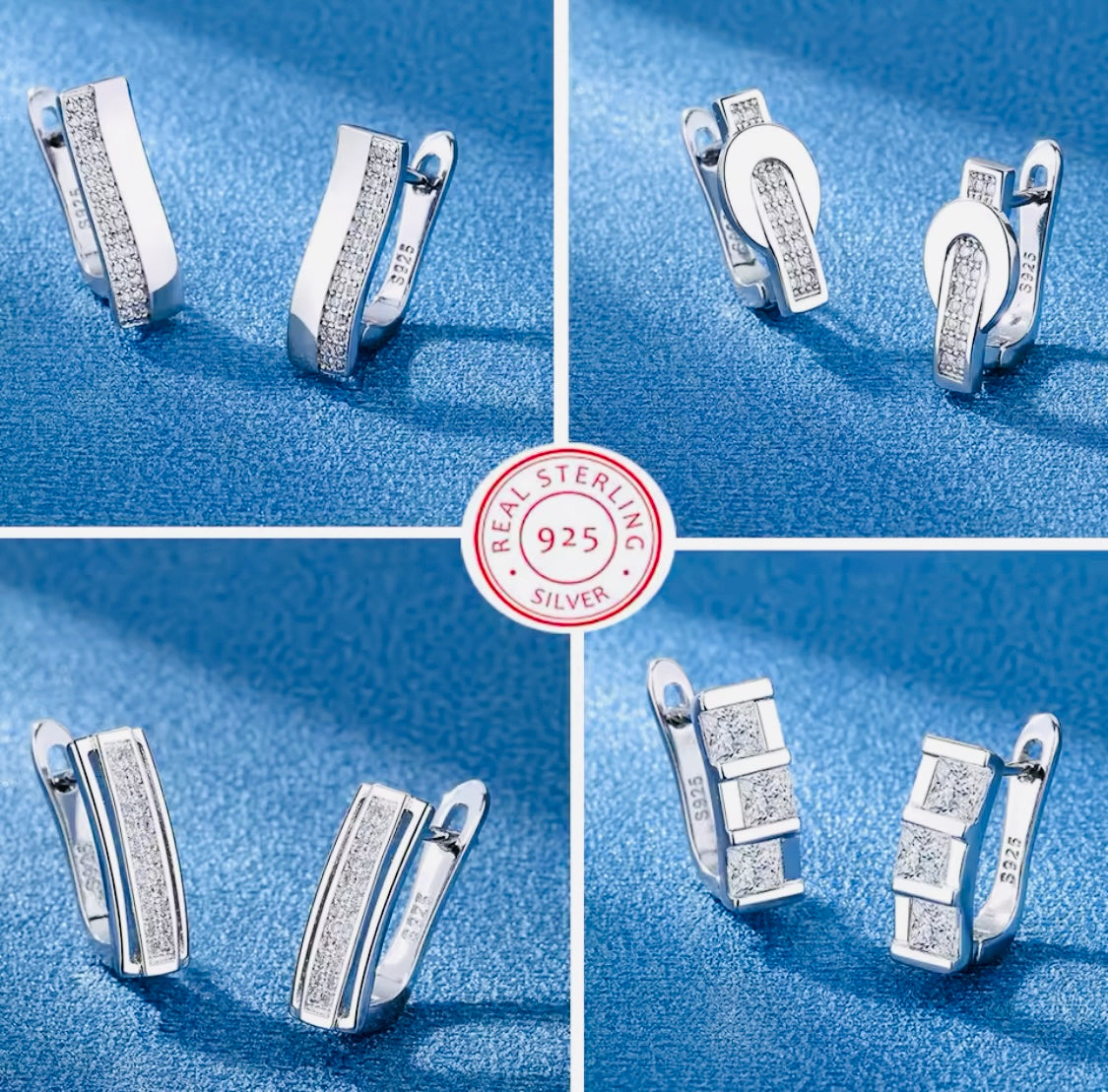 Hermosos Aretes de Plata 925 Hipoalergenicos- Ideales para Regalo