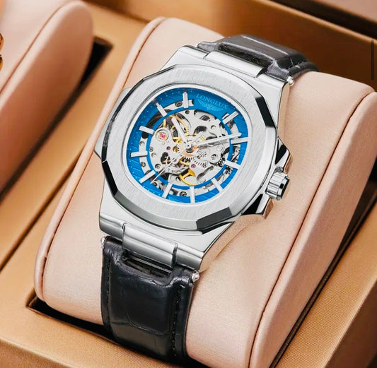 Moderno Diseño Reloj Automático Mecánico Skeleton- 💯% Original Ideal para Regalo 🎁