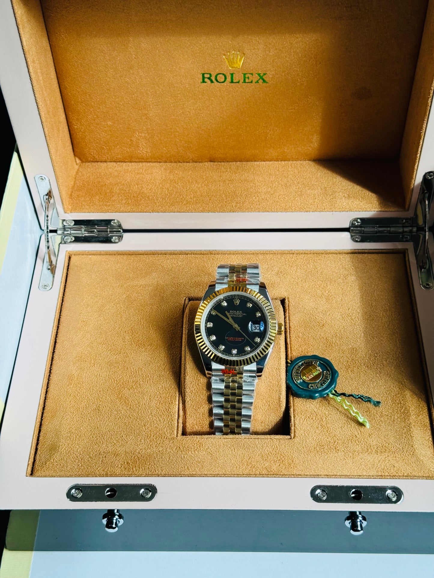 ATEMPORAL Y ELEGANTE OYSTER PERPETUAL DATE JUST AUTOMÁTICO CRYSTAL ZAFIRO DIAMANTES 💎 ETC!