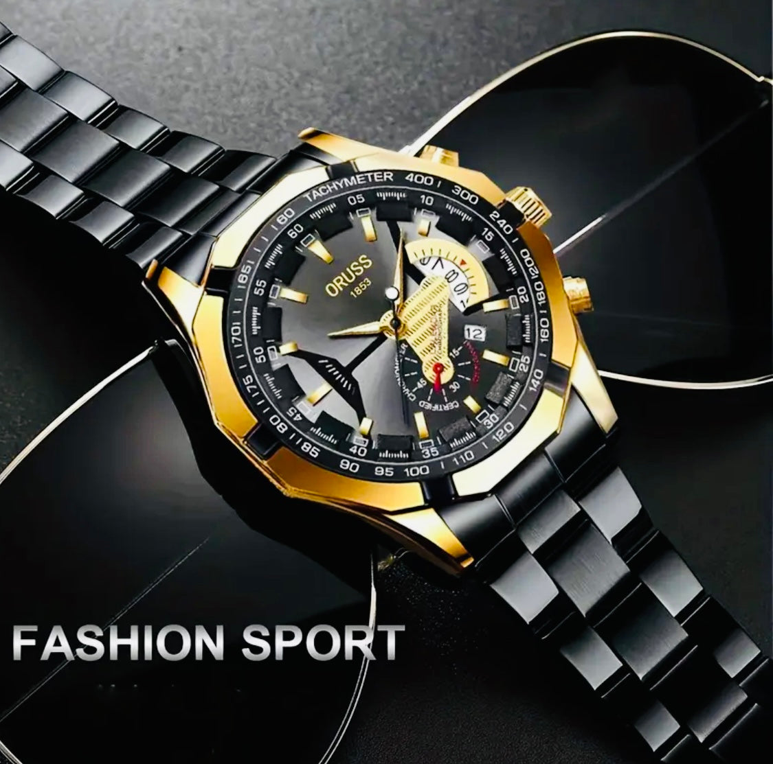 Reloj deportivo de negocios genuino y dominante. Reloj para hombre con doble calendario luminoso simple.