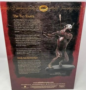 Impresionante  Estatua de Colección - El Señor de los Anillos Uruk-Hai Berserker escala 1/6 Sideshow WETA LOTR Nueva y con sus cajas Originales!