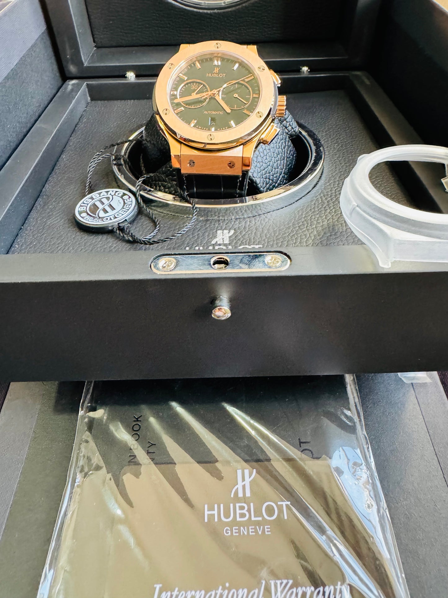 MÁXIMO LUJO RELOJ AUTOMÁTICO MECÁNICO HUBLOT - MÚLTIPLES COMPLICACIONES FUNCIONALES -CRISTAL ZAFIRO-21 JOYAS-MÁXIMA ELEGANCIA!!!
