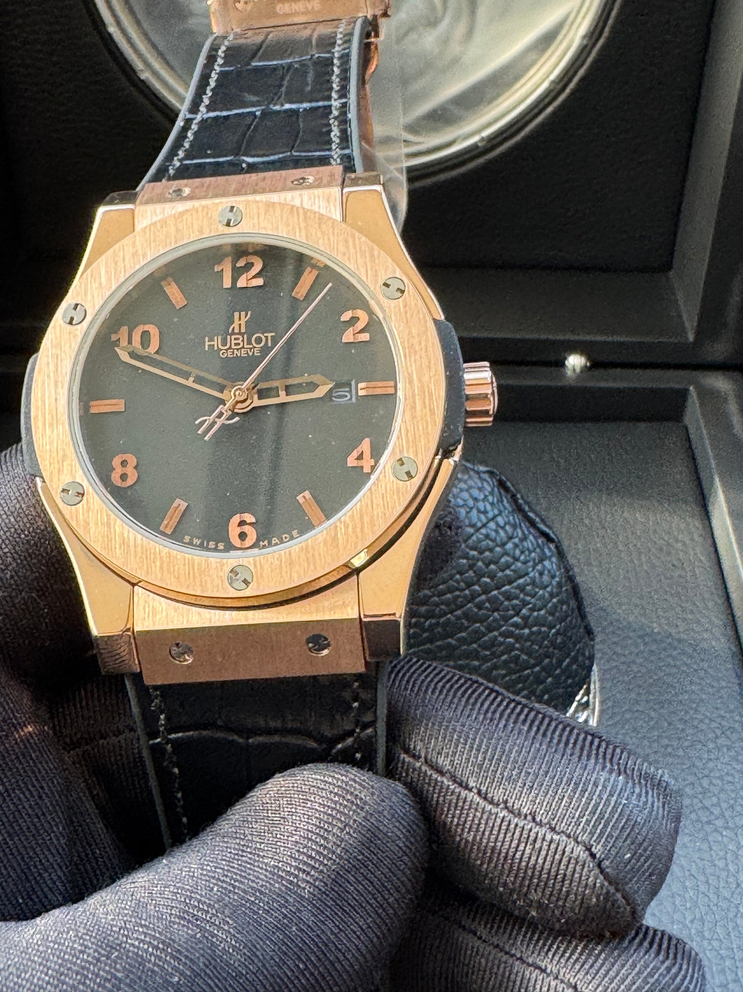 MÁXIMO LUJO RELOJ AUTOMÁTICO MECÁNICO HUBLOT - FECHADOR-CALIDAD Y DISEÑO!!!
