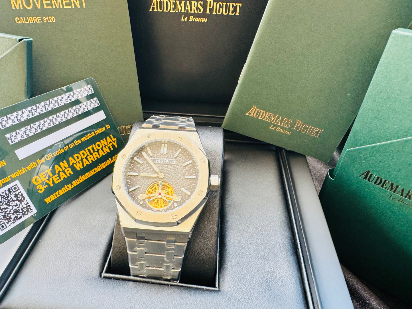 Increíble Reloj Audemars P. ROYAL OAK Automático Mecánico-Tourbillon-Máximo lujo y Calidad! Luminoso Etcétera-Disponible con Carátula Negra y Carátula Azul.
