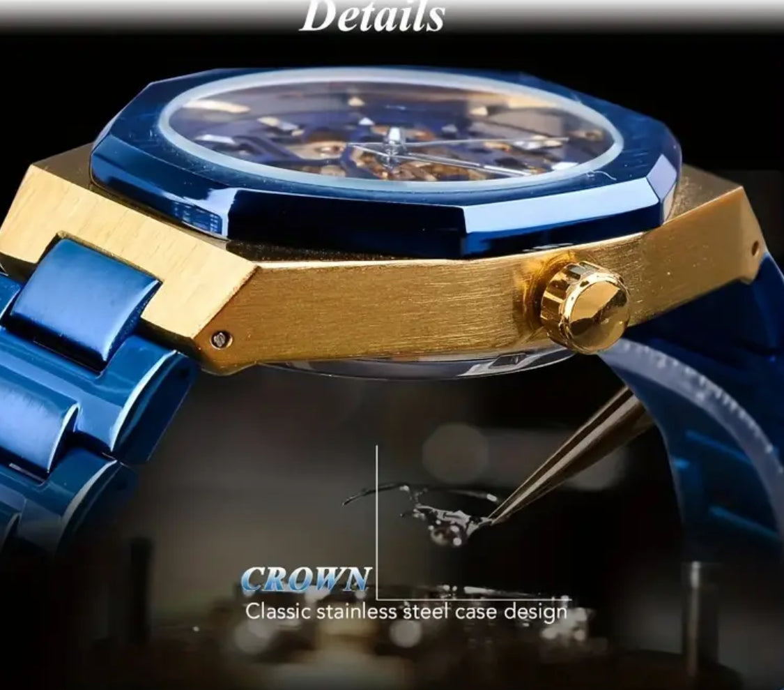 Hermoso Reloj Automático Mecanico Skeleton Fechador - Gran Calidad 💯% Original!