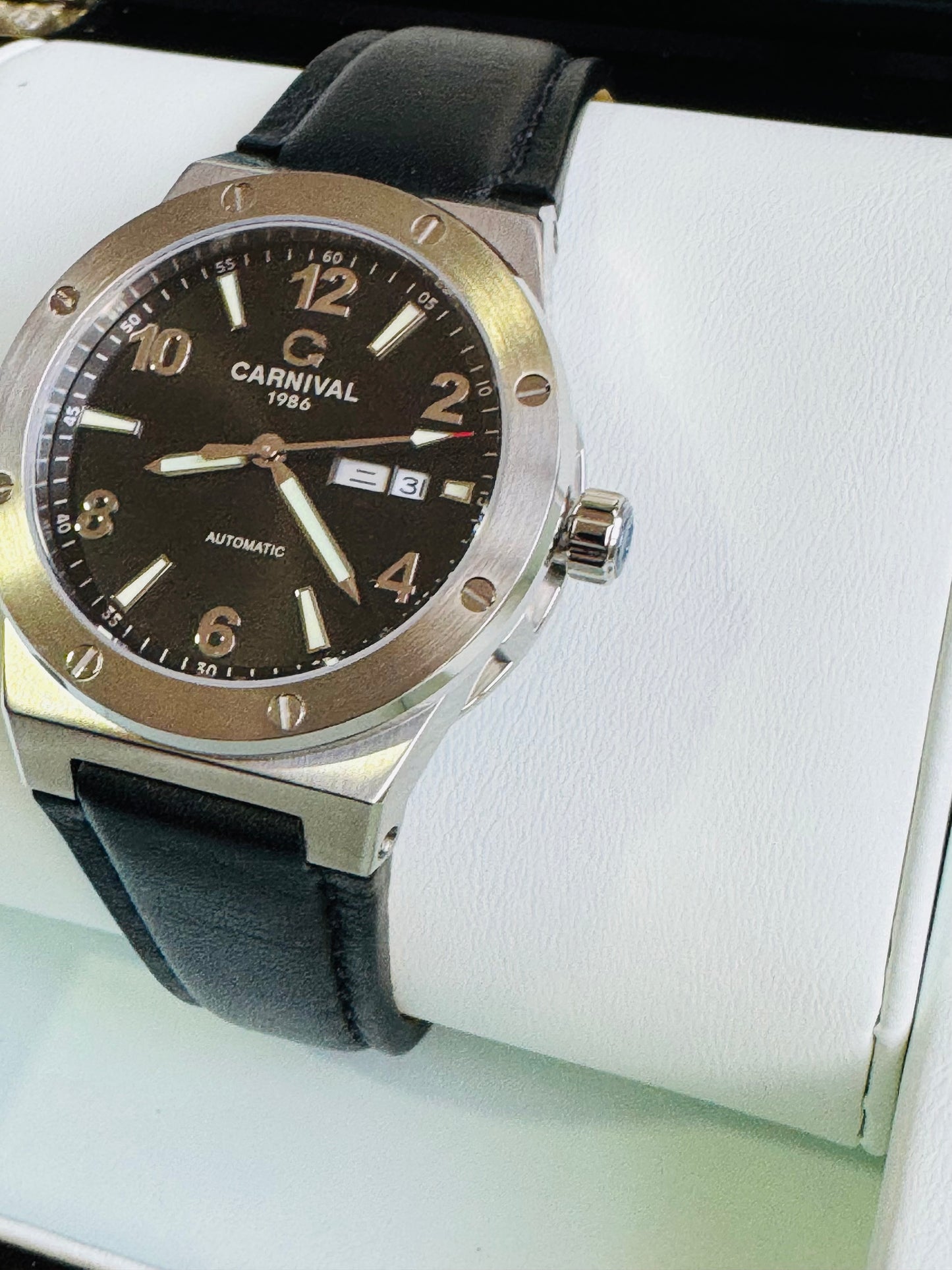 IMPECABLE RELOJ AUTOMÁTICO MECÁNICO DE GRAN CALIDAD MOVIMIENTO JAPONÉS MIYOTA-21 JOYAS- CRISTAL ZAFIRO-FECHADOR-SEMANARIO-A PRUEBA DE AGUA 30 MT. 💯% ORIGINAL
