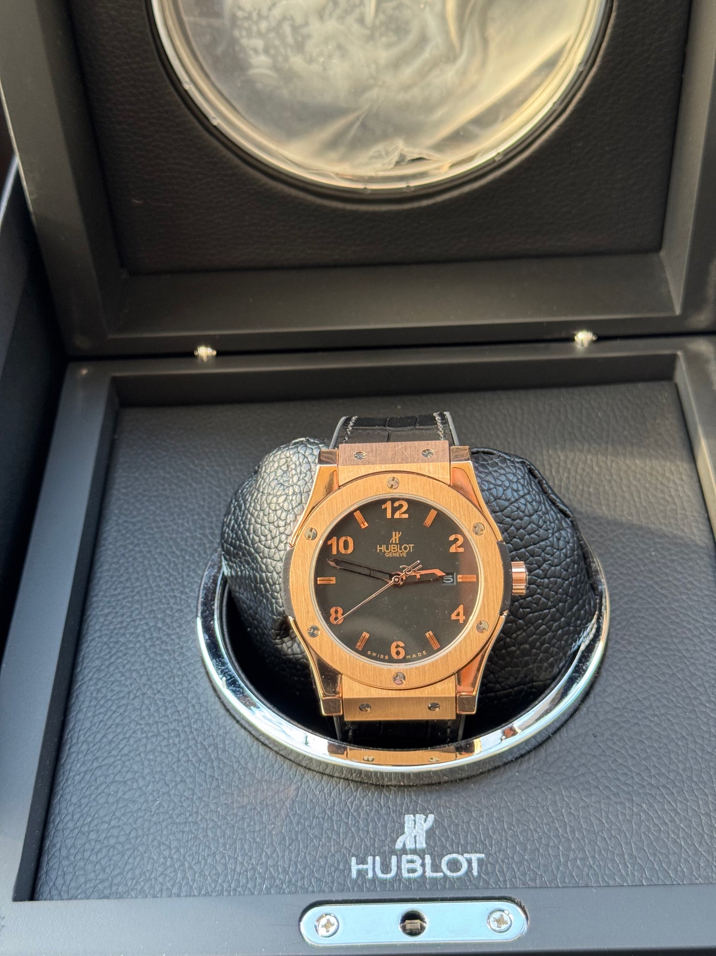 MÁXIMO LUJO RELOJ AUTOMÁTICO MECÁNICO HUBLOT - FECHADOR-CALIDAD Y DISEÑO!!!