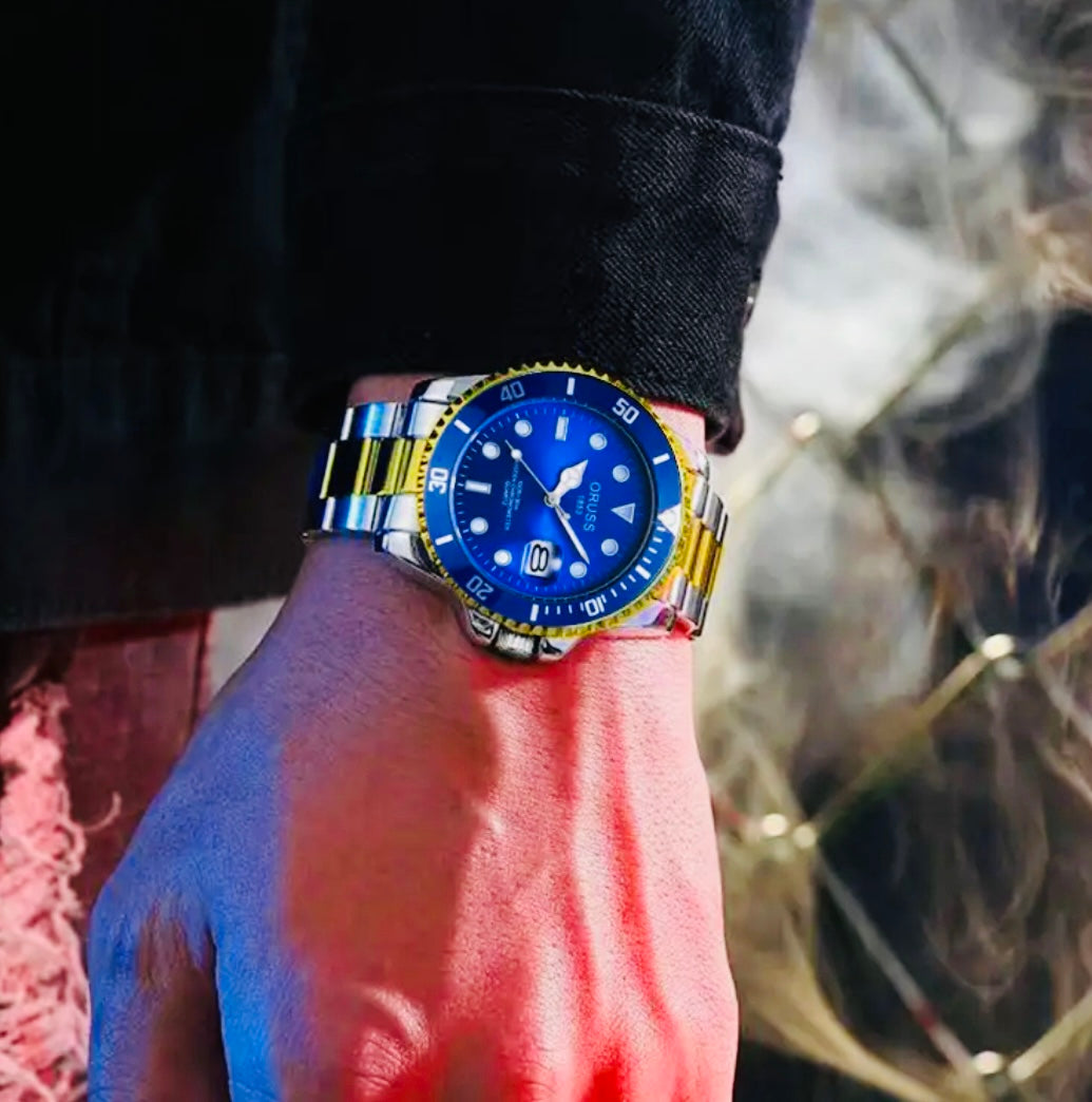 Elegante Reloj con Fechador-Acero Inoxidable Tipo SUBMARINER