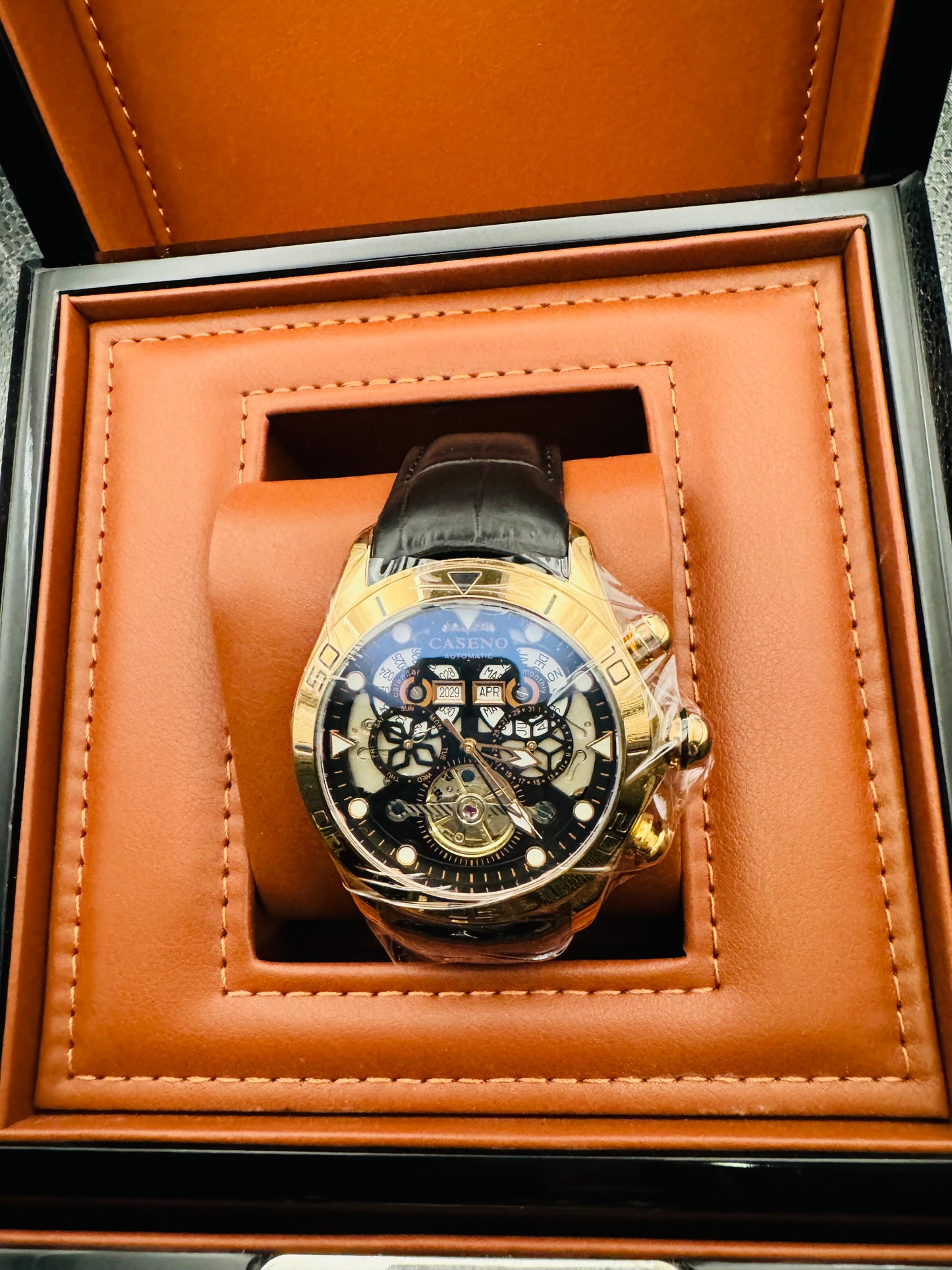 IMPRESIONANTE GRANDE Y PESADO RELOJ AUTOMÁTICO MECÁNICO SKELETON TOURBILLON 💯% ORIGINAL MÚLTIPLES COMPLICACIONES FUNCIONALES! GRAN CALIDAD A UN SÚPER PRECIO!